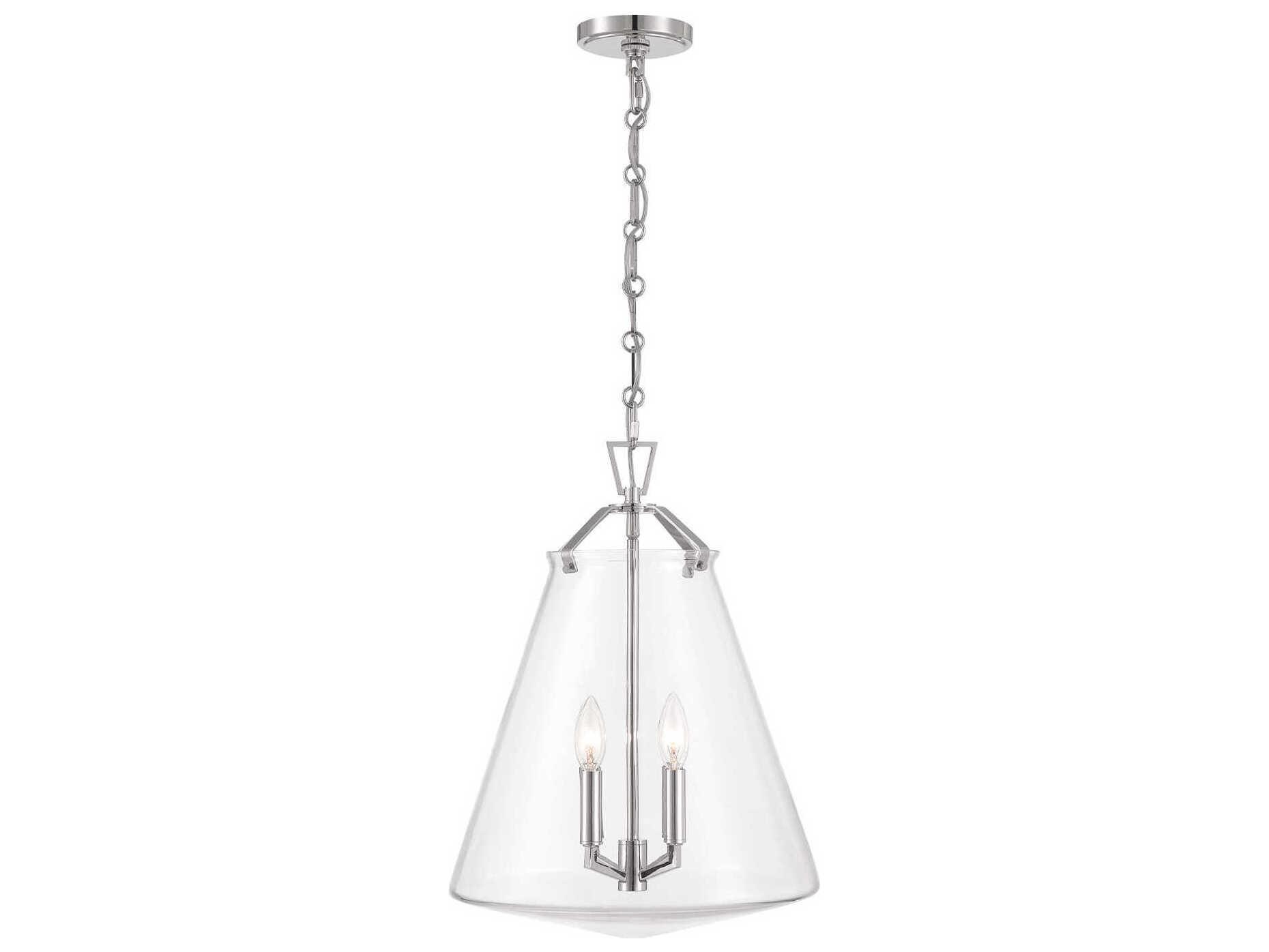 Crystorama Voss 4-Light Polished Nickel Pendant