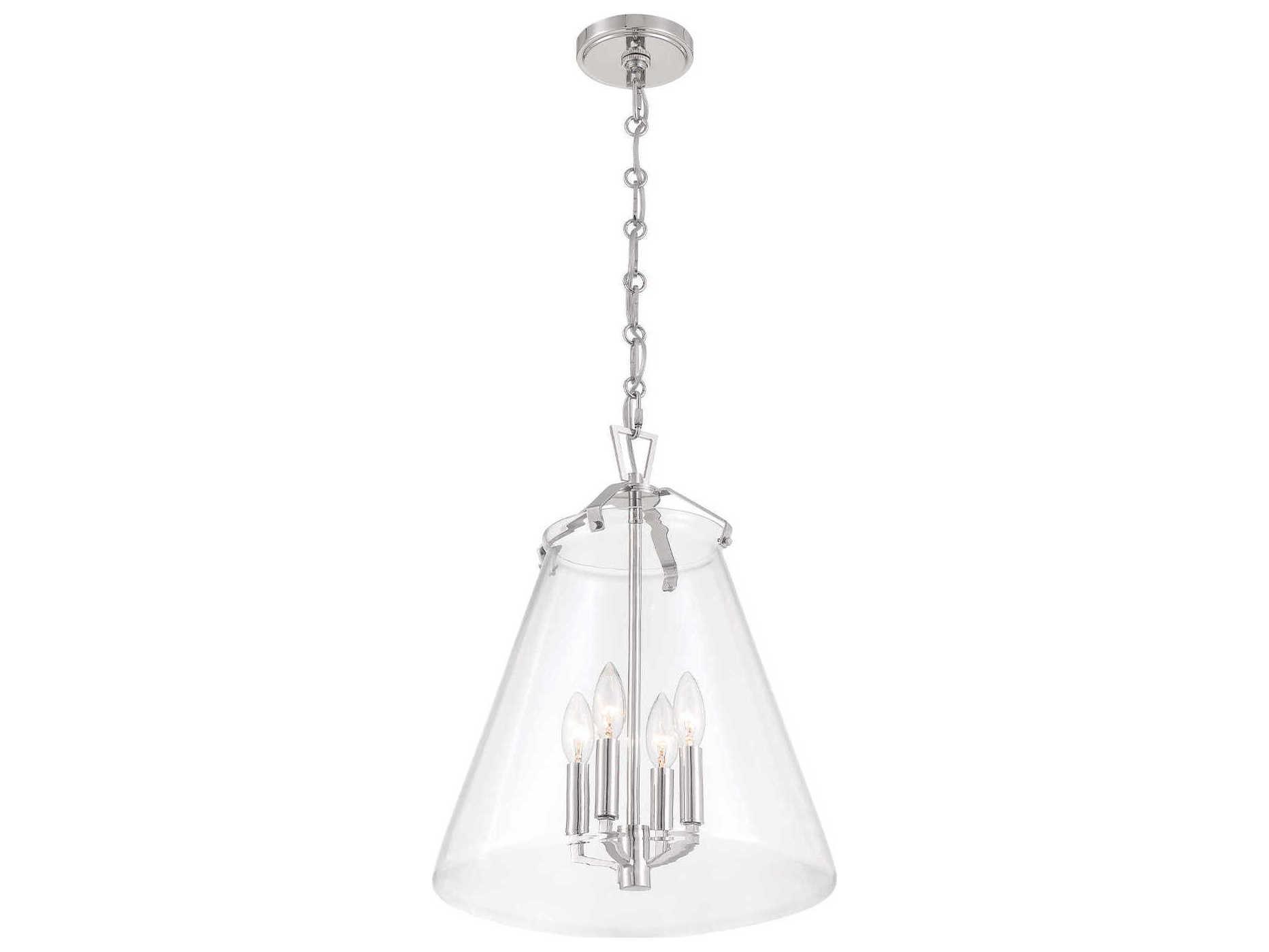 Crystorama Voss 4-Light Polished Nickel Pendant
