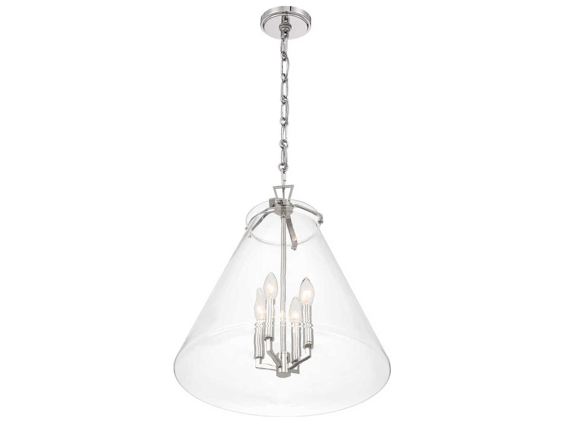 Crystorama Voss 4-Light Polished Nickel Pendant