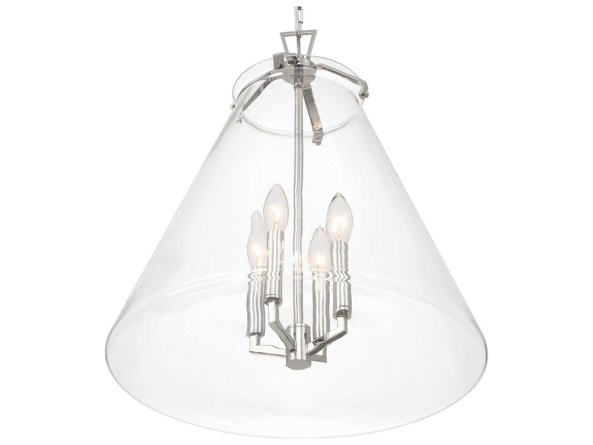 Crystorama Voss 4-Light Polished Nickel Pendant