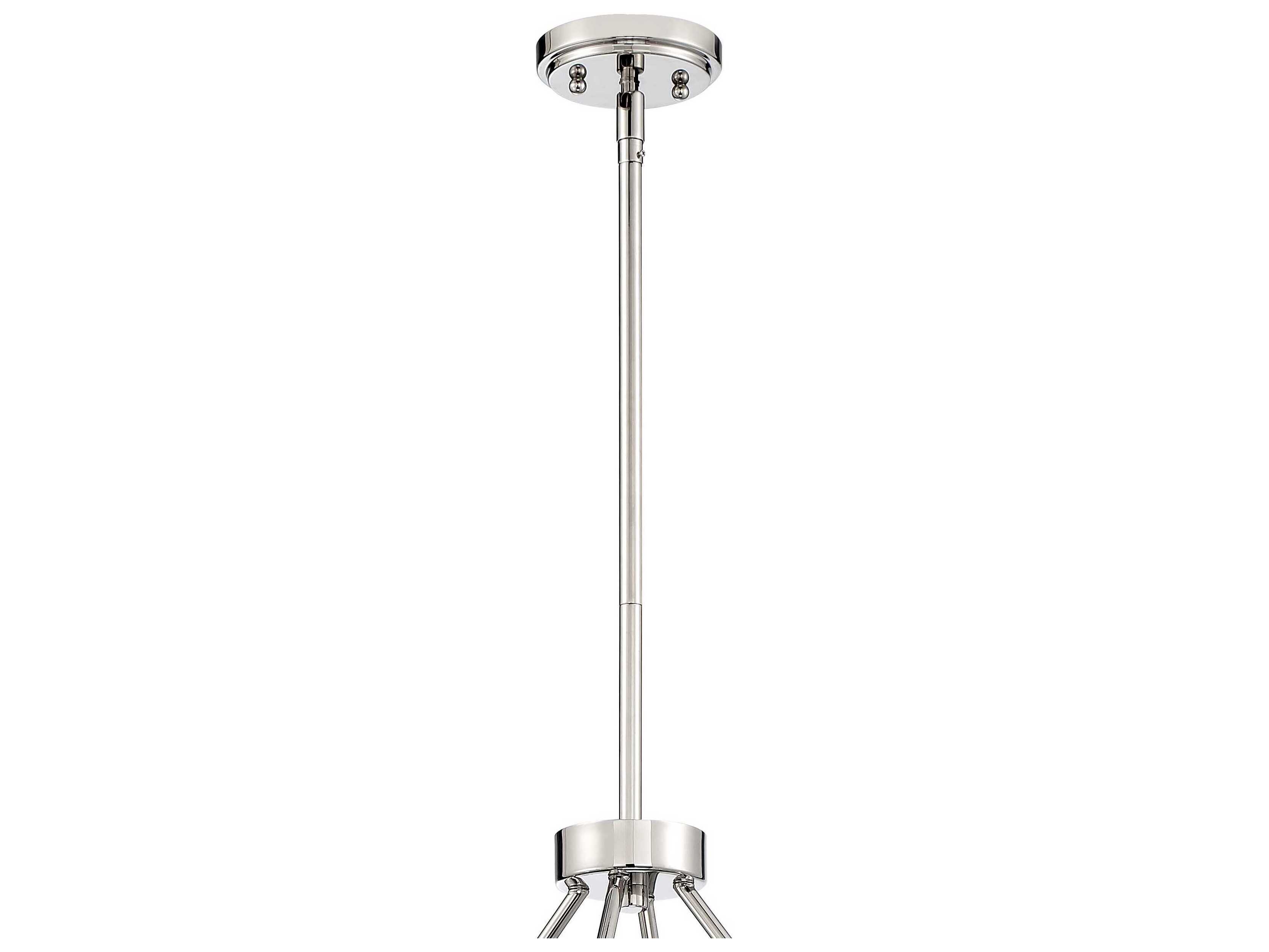 Crystorama Watson 8-Light Polished Nickel Crystal Candelabra Geometric Chandelier