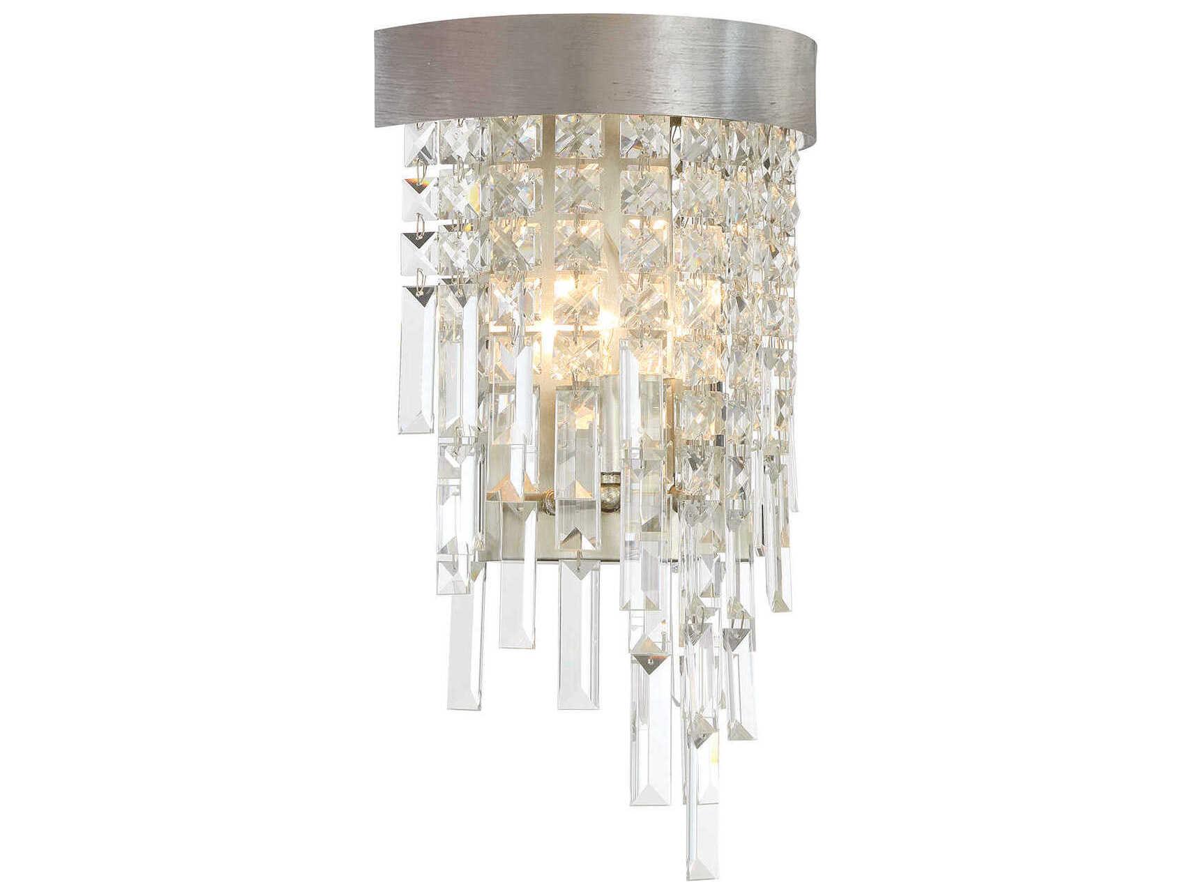 Crystorama Winfield 2-Light Antique Silver Wall Sconce