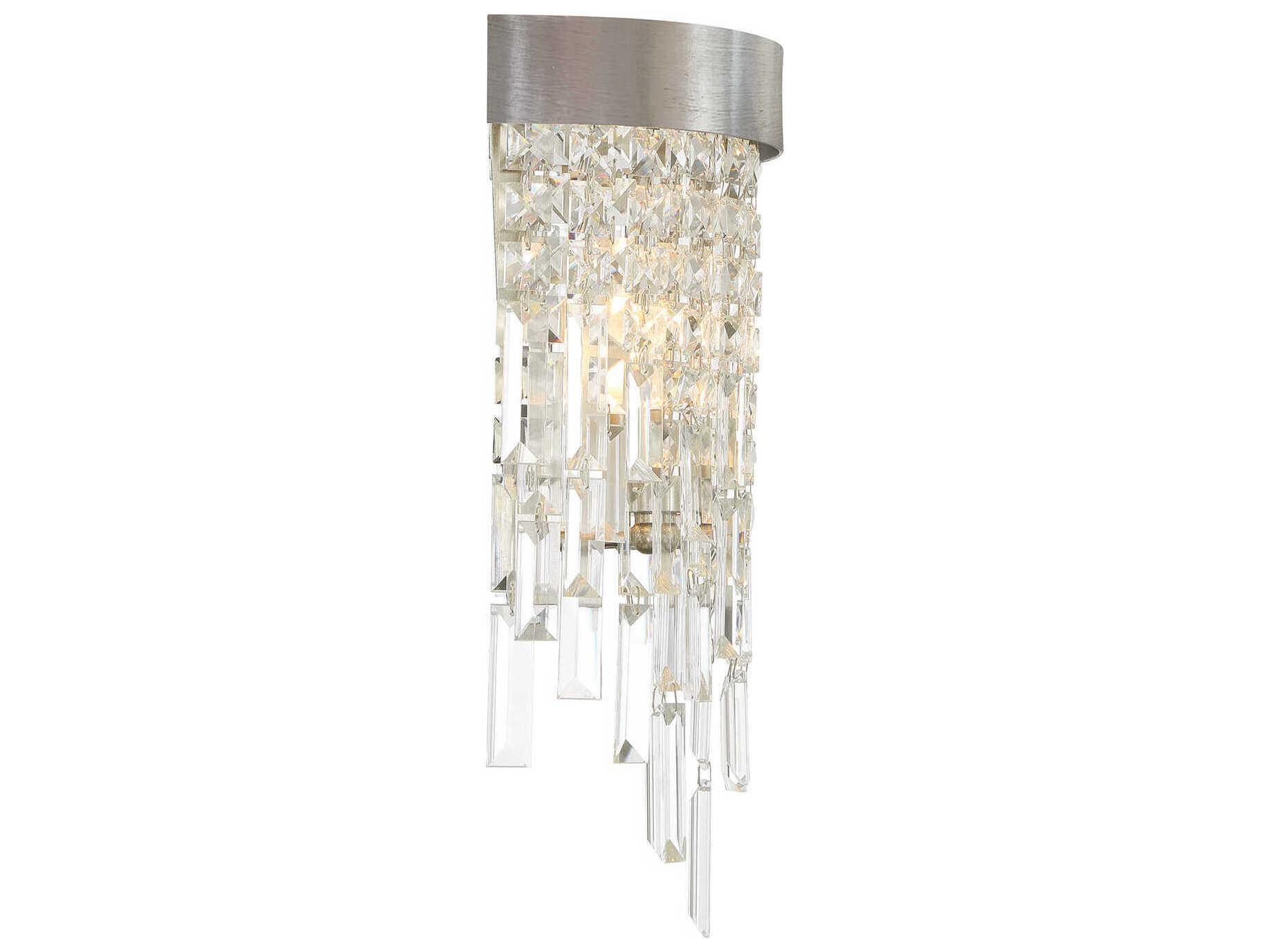 Crystorama Winfield 2-Light Antique Silver Wall Sconce