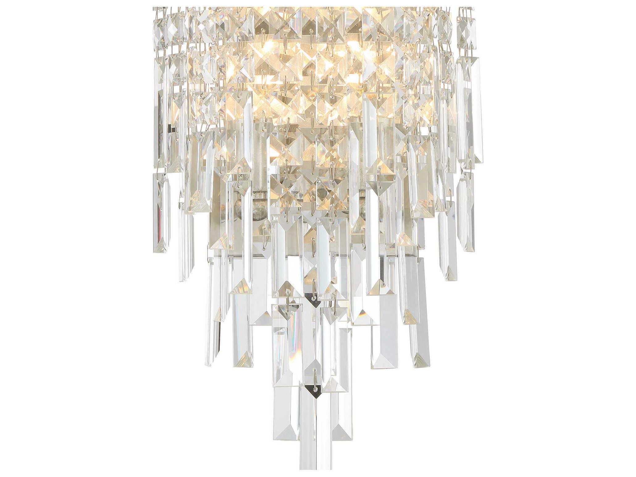 Crystorama Winfield 2-Light Antique Silver Wall Sconce