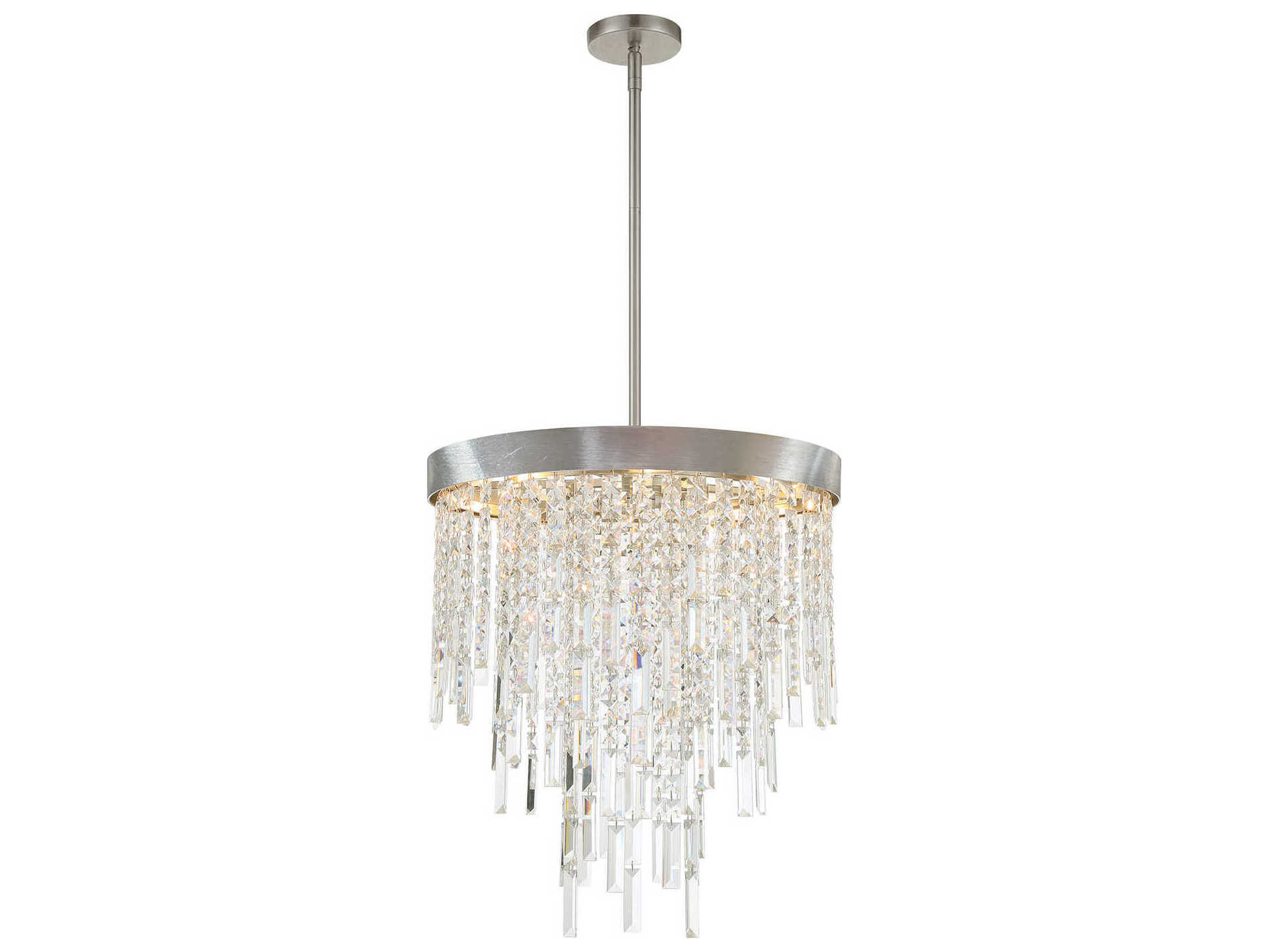 Crystorama Winfield 5-Light Antique Silver Candelabra Chandelier