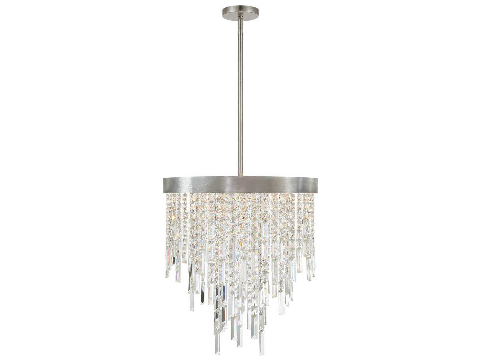 Crystorama Winfield 5-Light Antique Silver Candelabra Chandelier