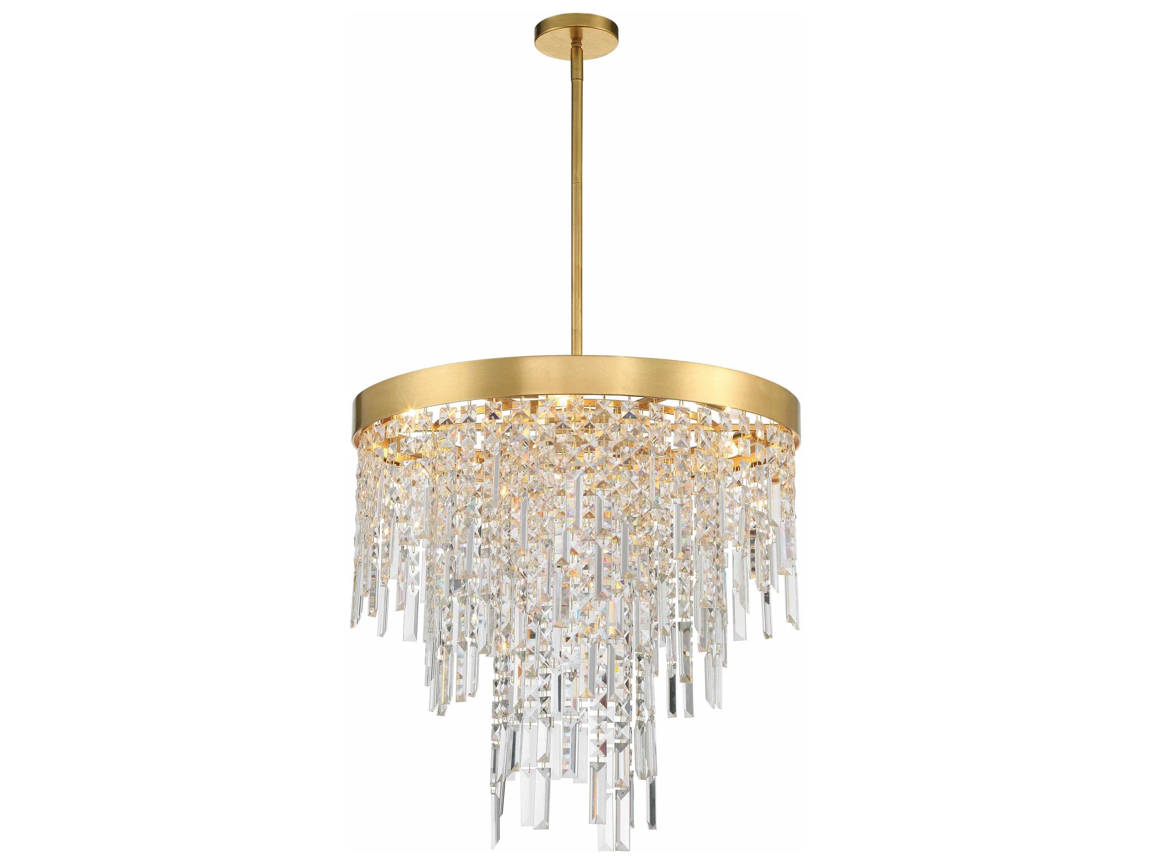 Crystorama Winfield 6-Light Antique Gold Crystal Pendant