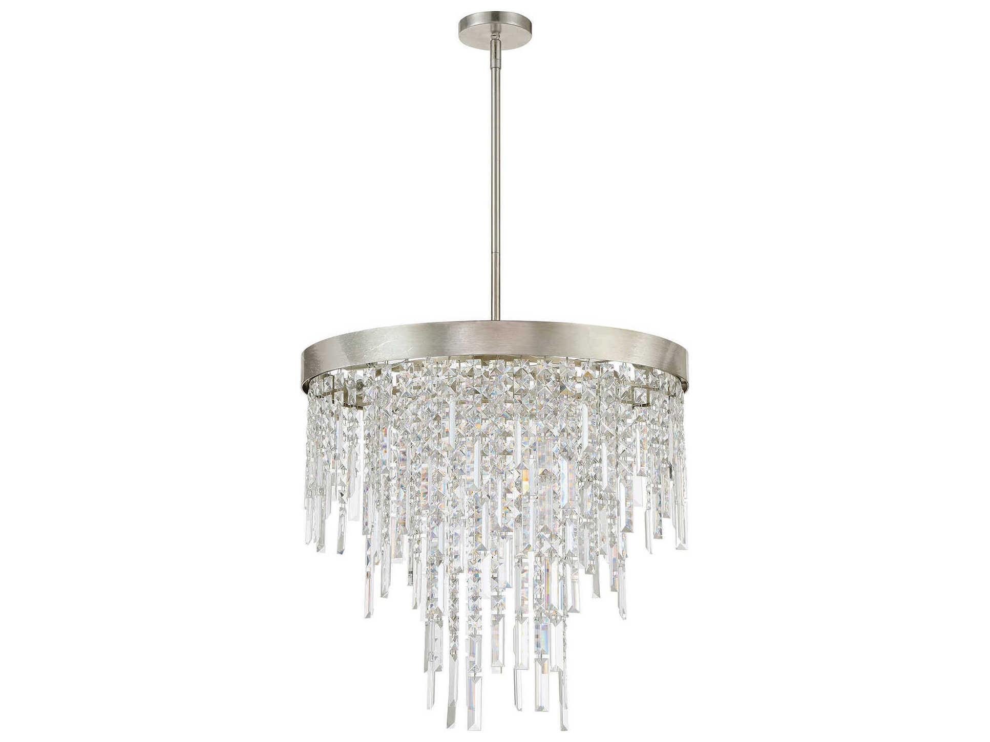 Crystorama Winfield 6-Light Antique Silver Candelabra Chandelier