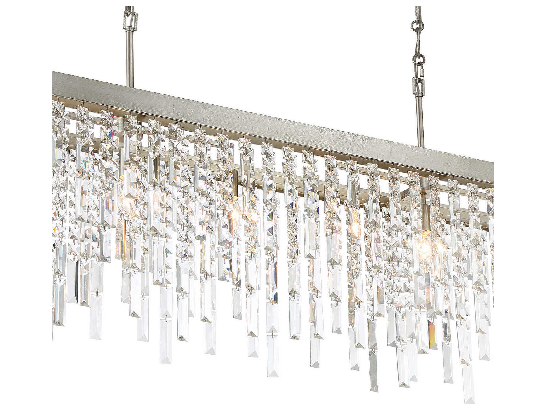 Crystorama Winfield 6-Light Antique Silver Island Pendant