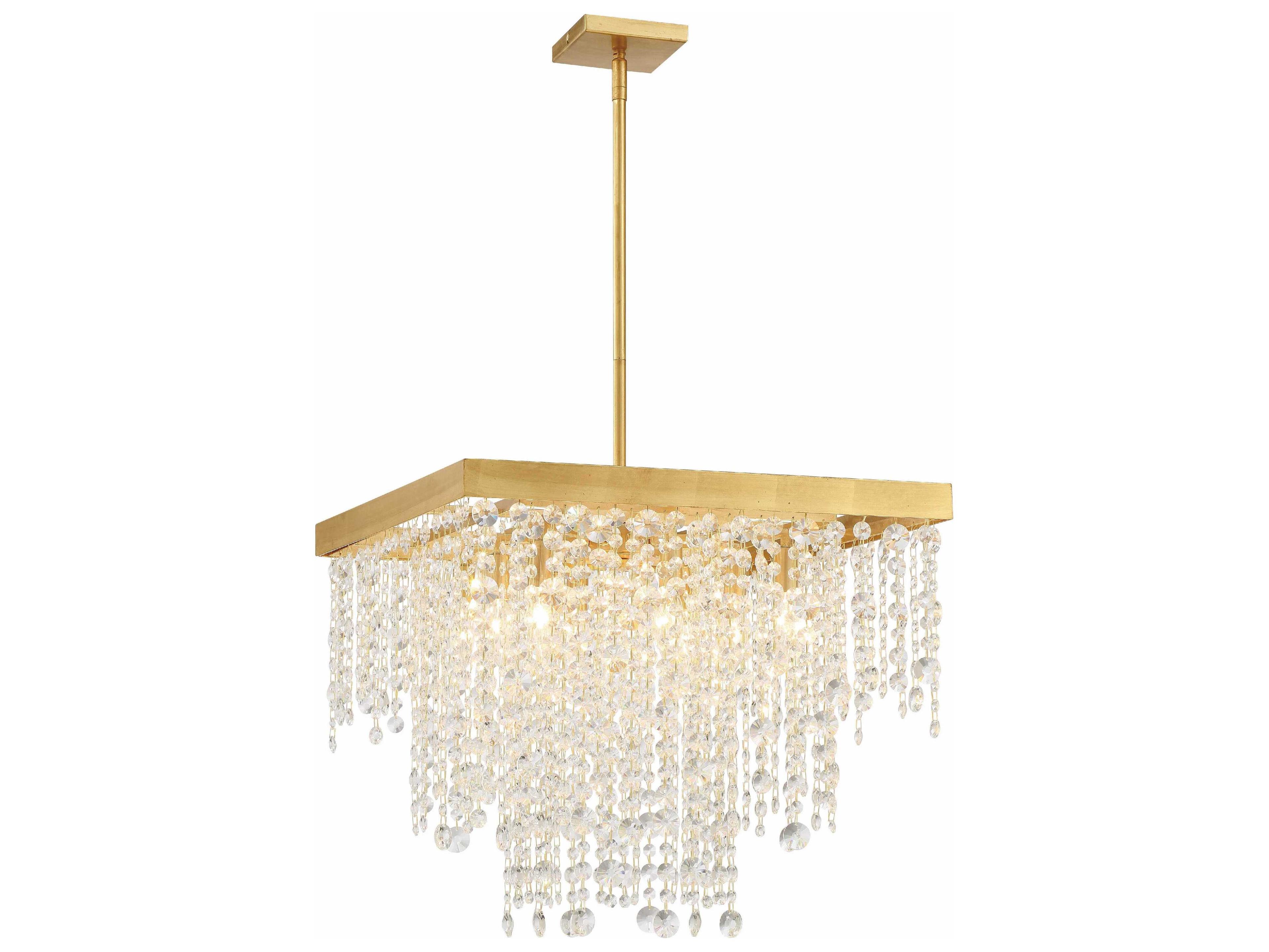 Crystorama Winham 8-Light Antique Gold Crystal Candelabra Chandelier