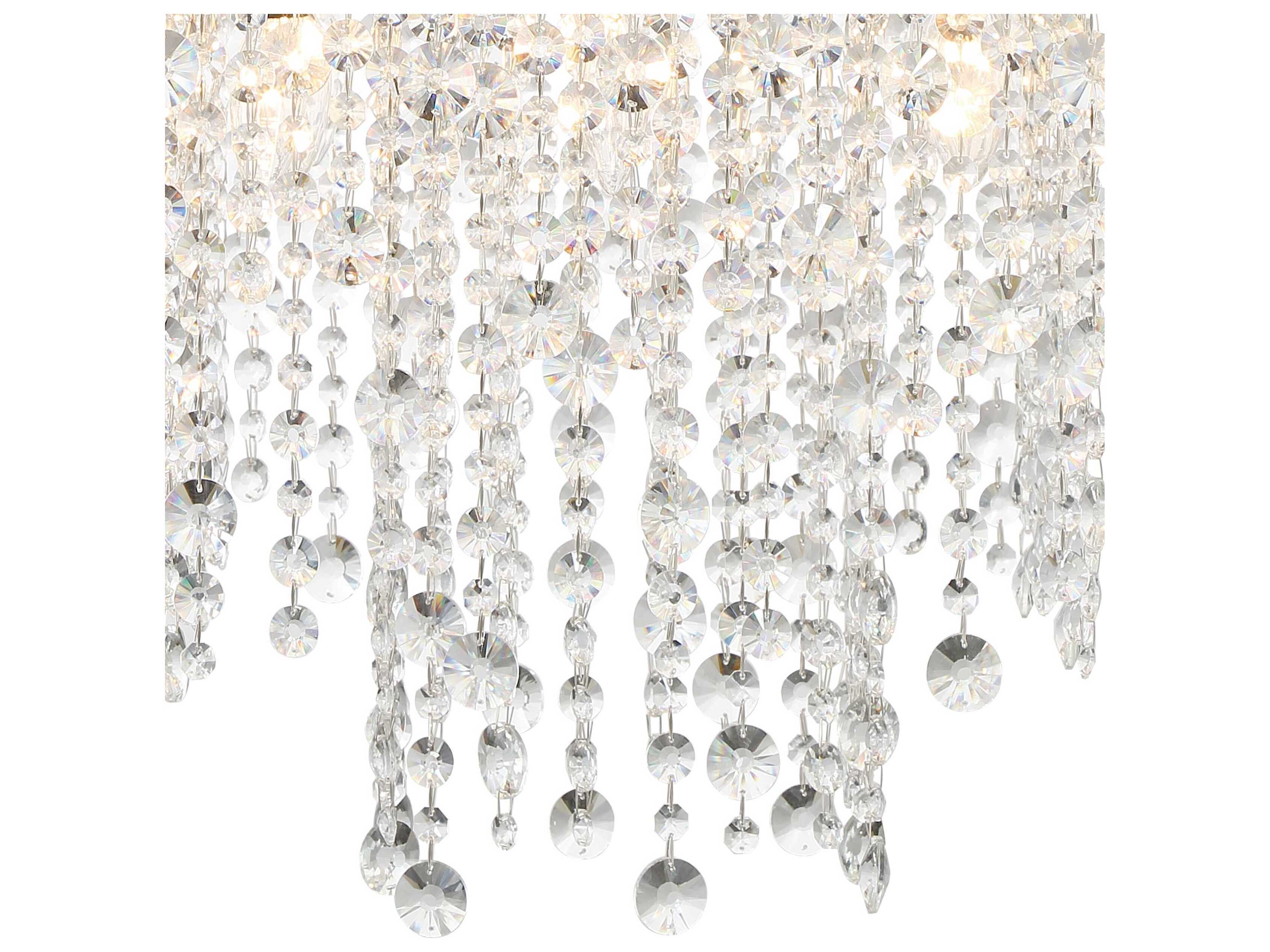 Crystorama Winham 8-Light Black Forged Crystal Glass Island Pendant