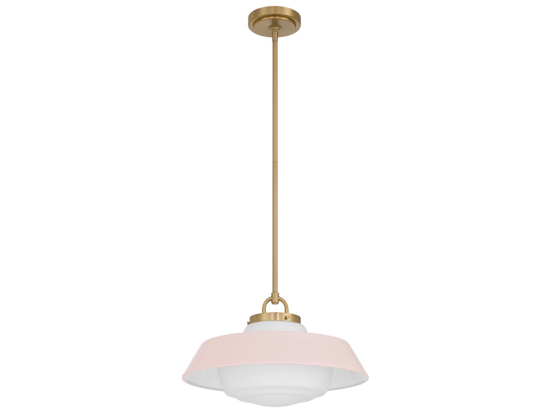 Crystorama Xander 1-Light Pink Pendant