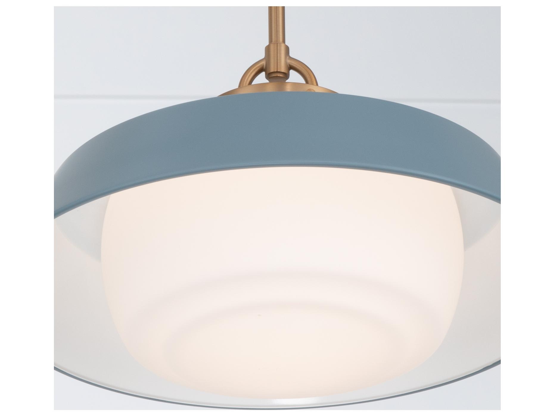 Crystorama Xander 1-Light Blue Pendant