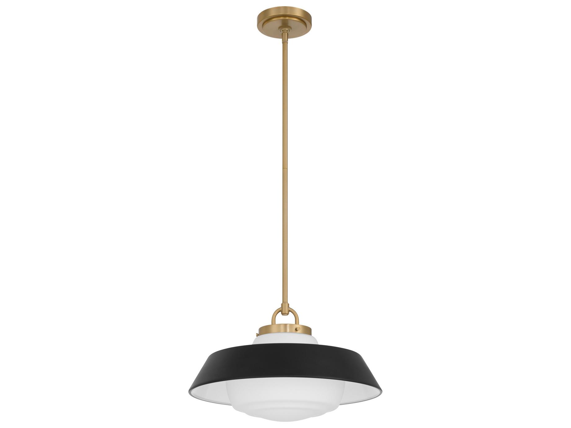 Crystorama Xander 1-Light Black Pendant