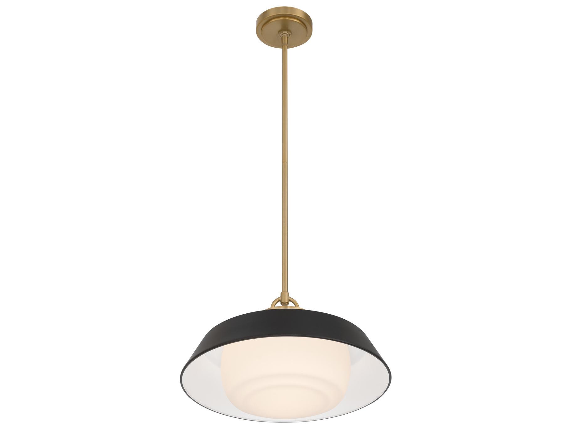 Crystorama Xander 1-Light Black Pendant