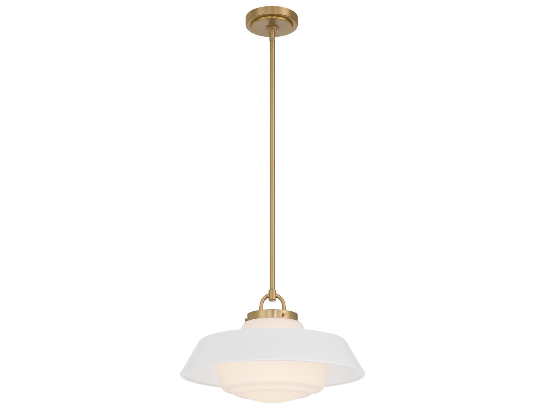 Crystorama Xander 1-Light White Pendant
