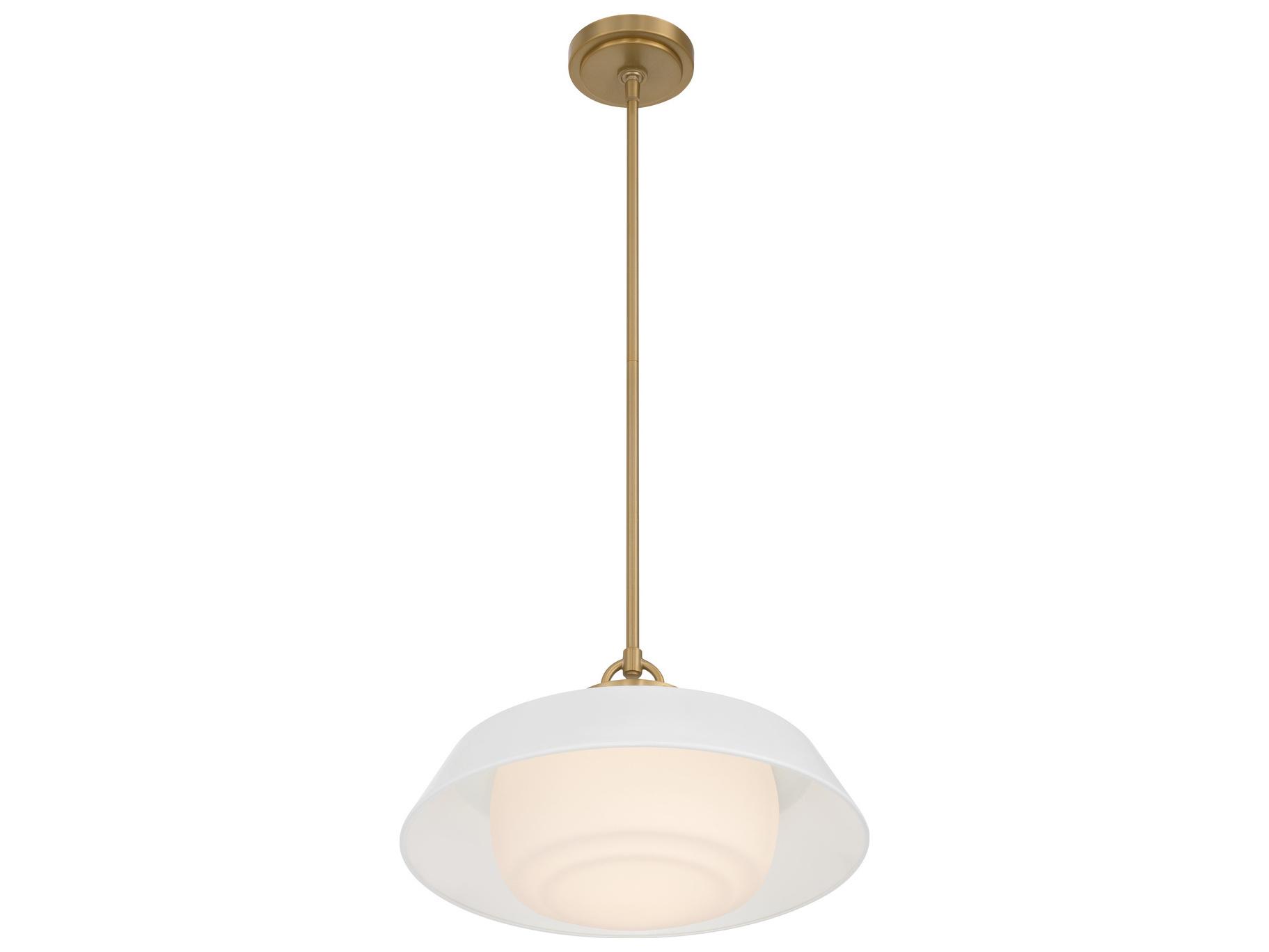 Crystorama Xander 1-Light White Pendant