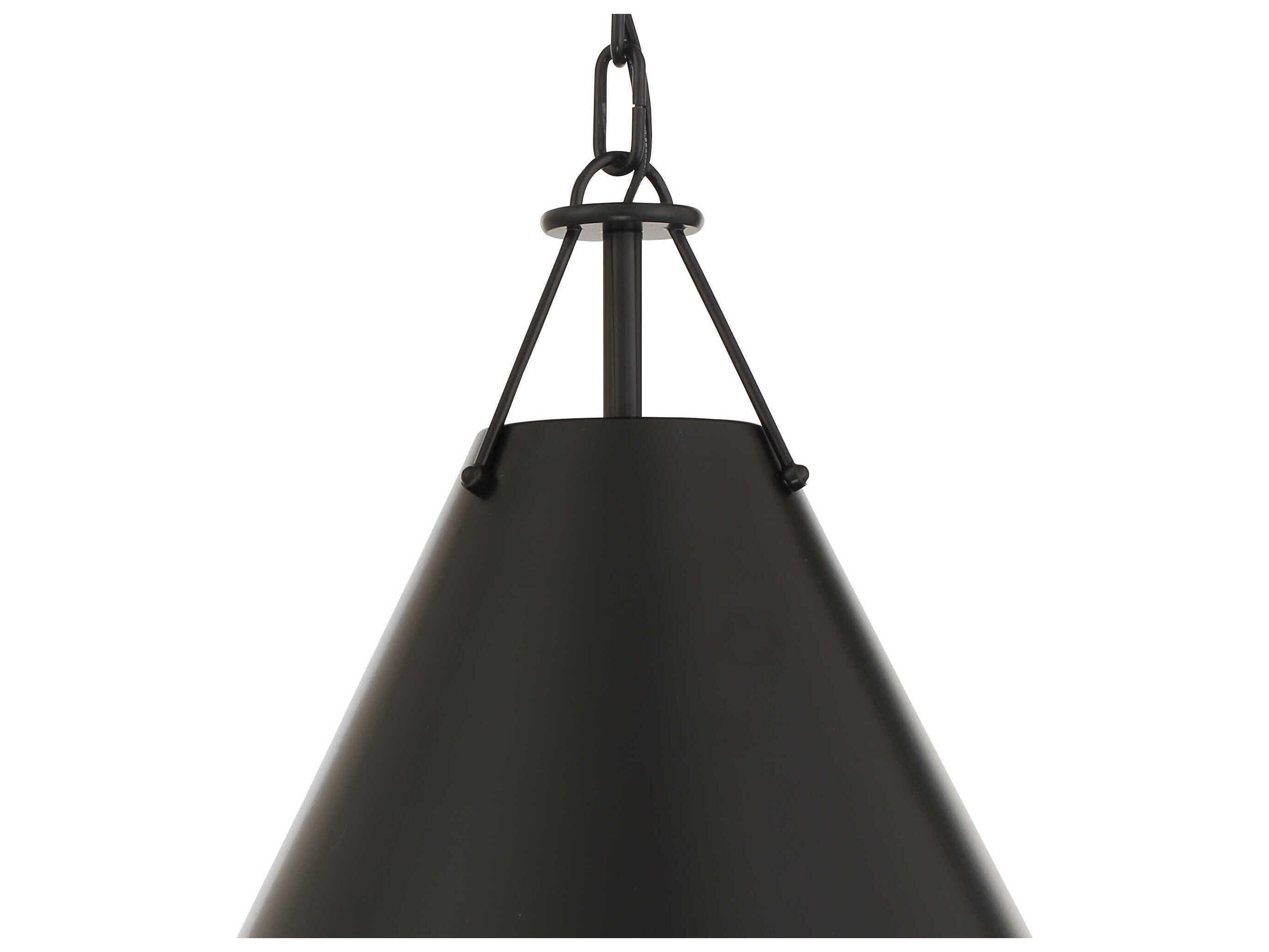 Crystorama Xavier 1-Light Matte Black Mini Pendant