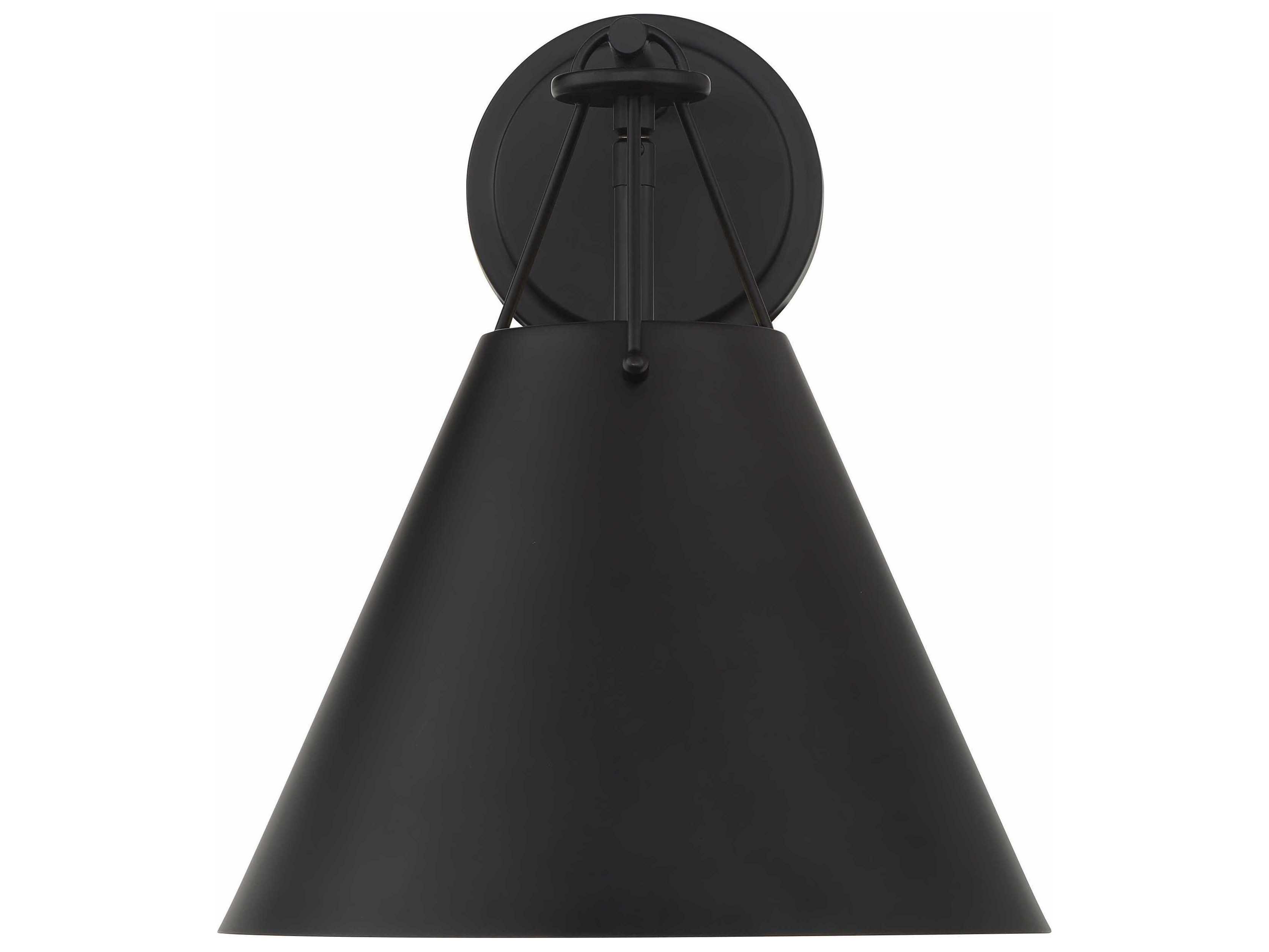 Crystorama Xavier 1-Light Matte Black Wall Sconce