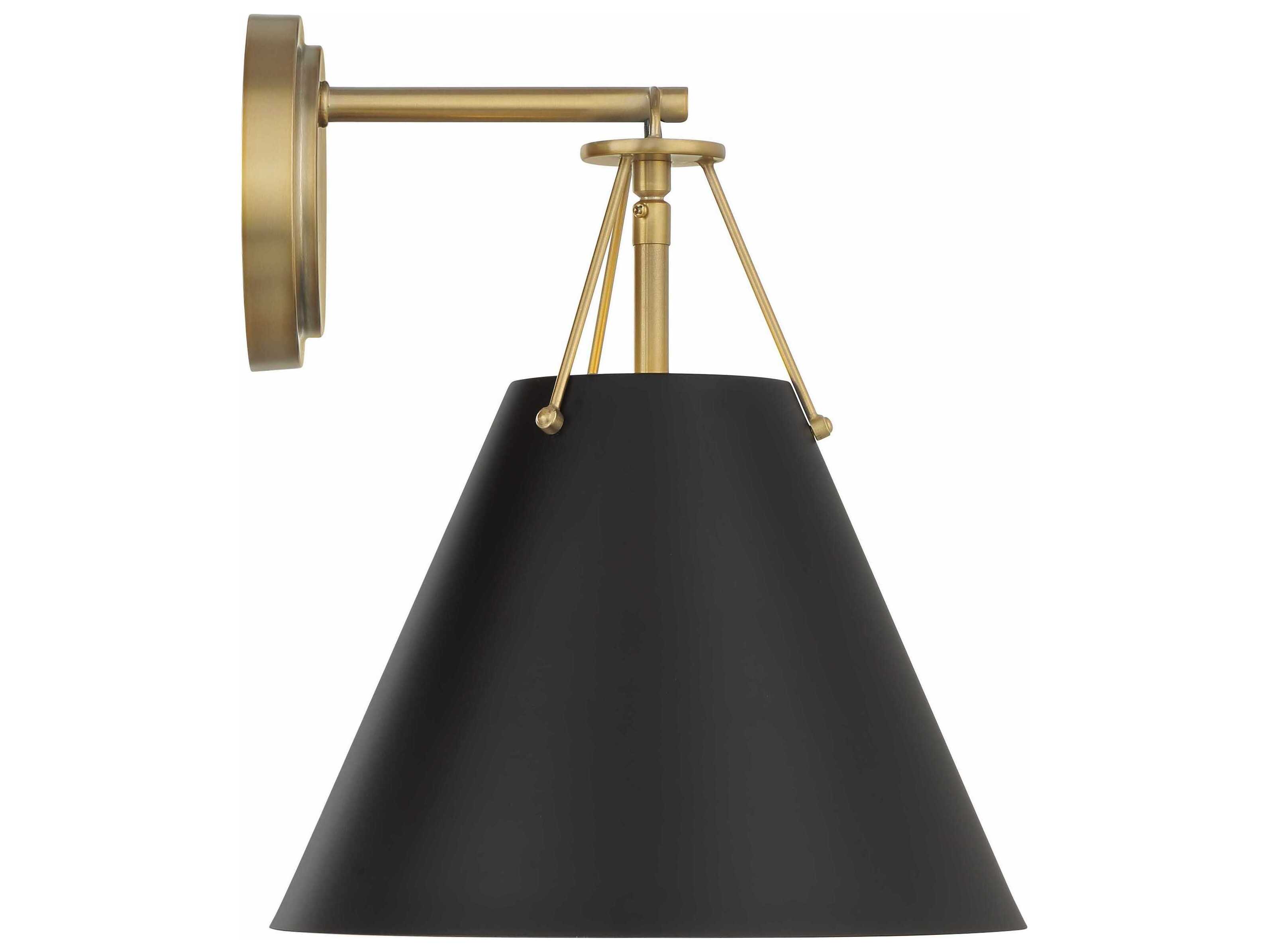 Crystorama Xavier 1-Light Vibrant Gold Wall Sconce