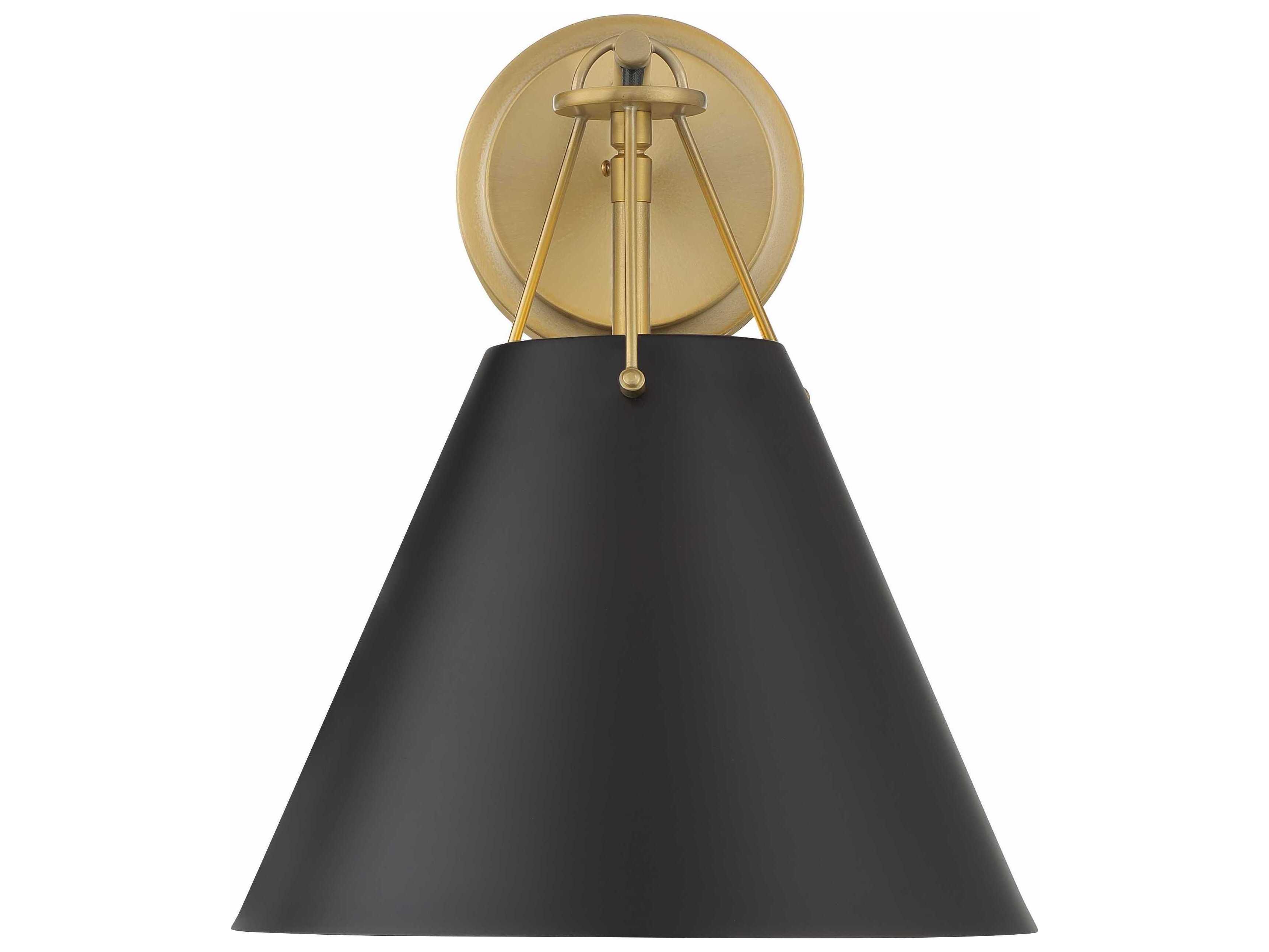 Crystorama Xavier 1-Light Vibrant Gold Wall Sconce