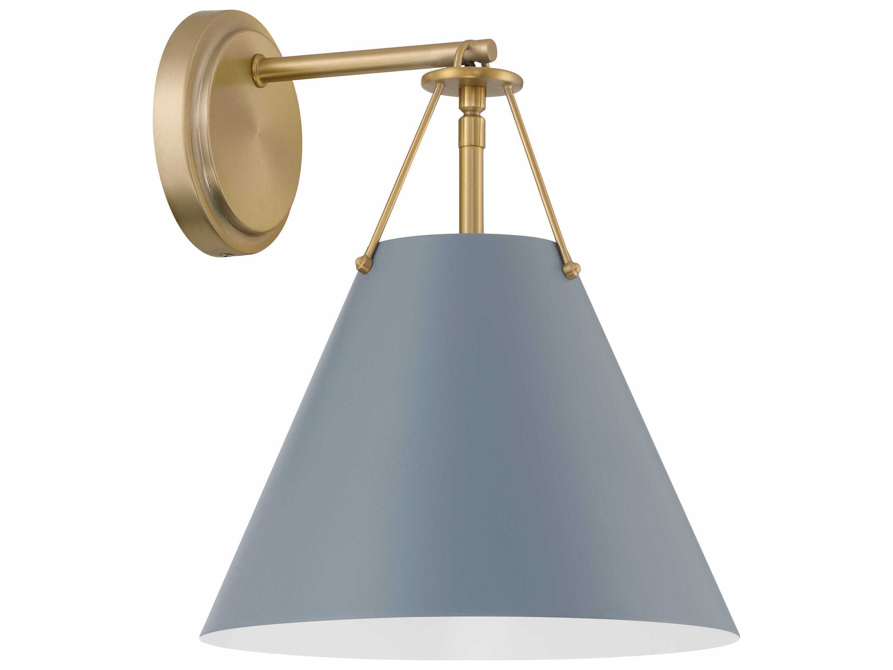Crystorama Xavier 1-Light Vibrant Gold Blue Wall Sconce