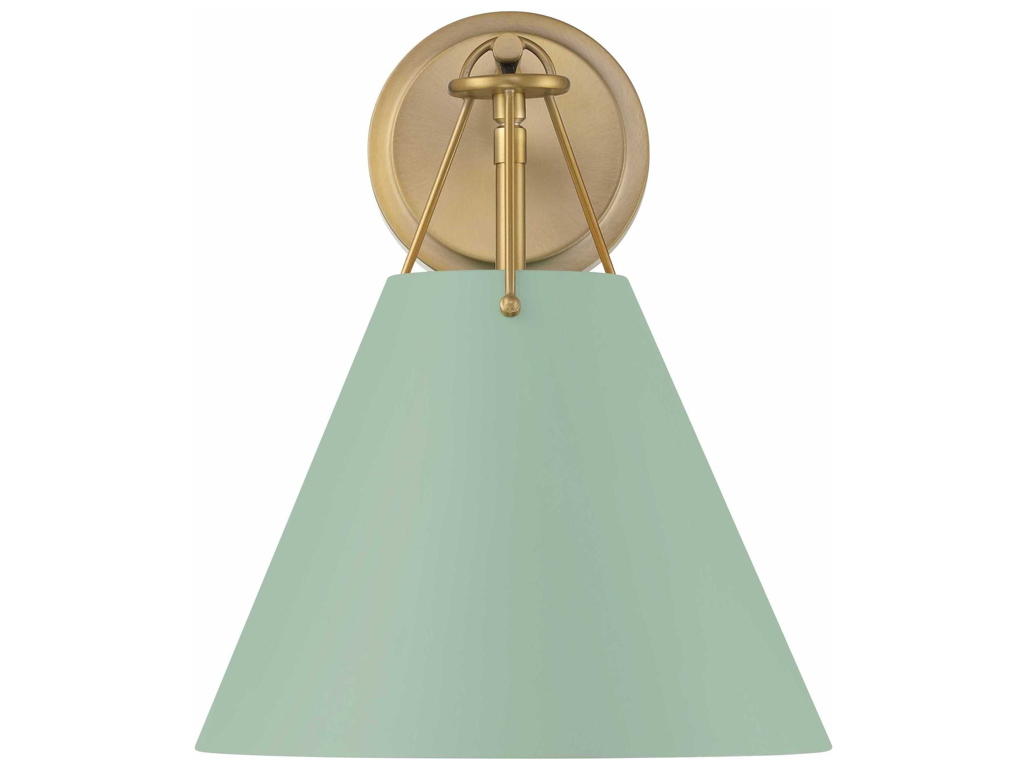 Crystorama Xavier 1-Light Vibrant Gold Green Wall Sconce