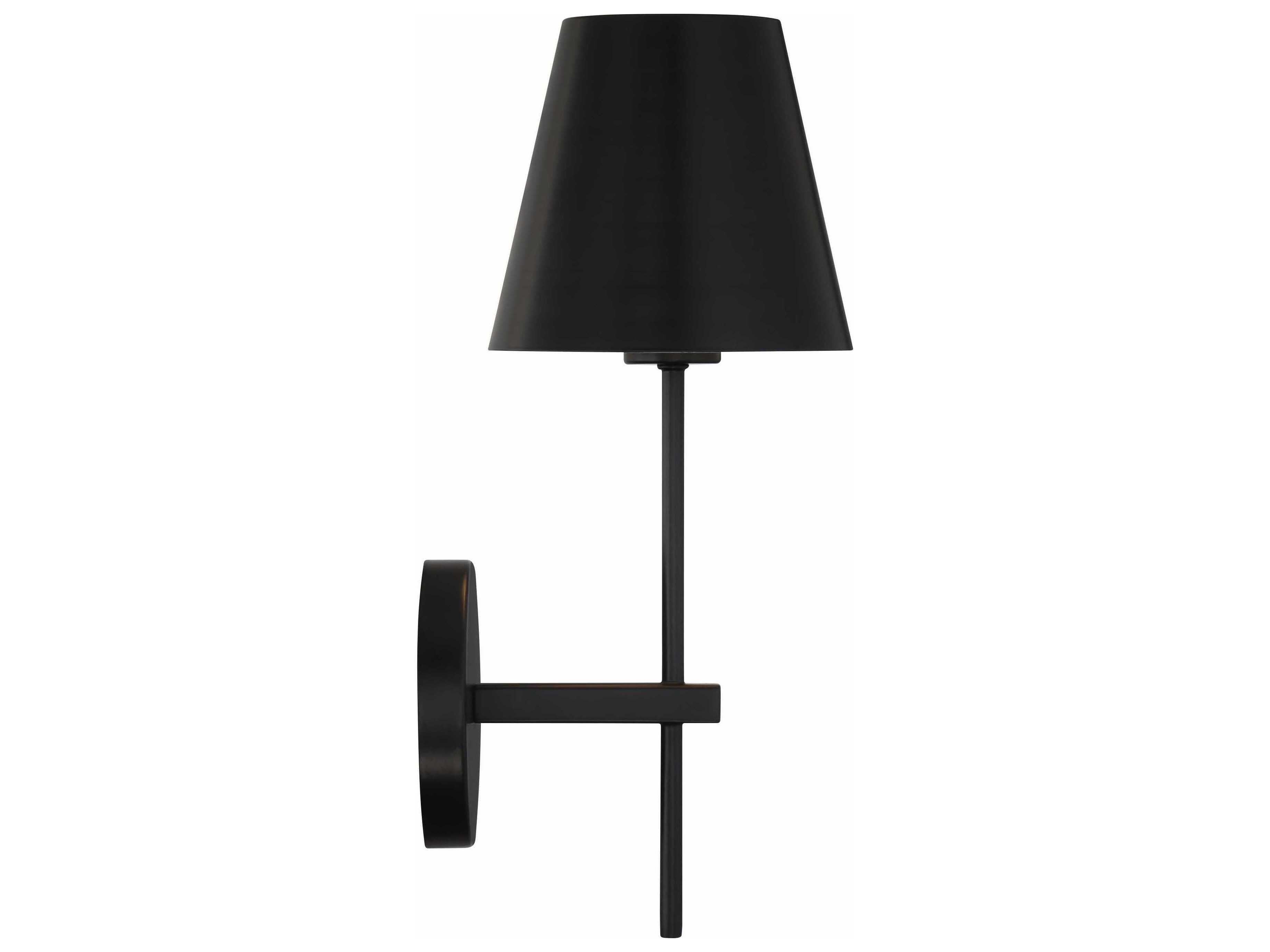 Crystorama Xavier 1-Light Matte Black Wall Sconce