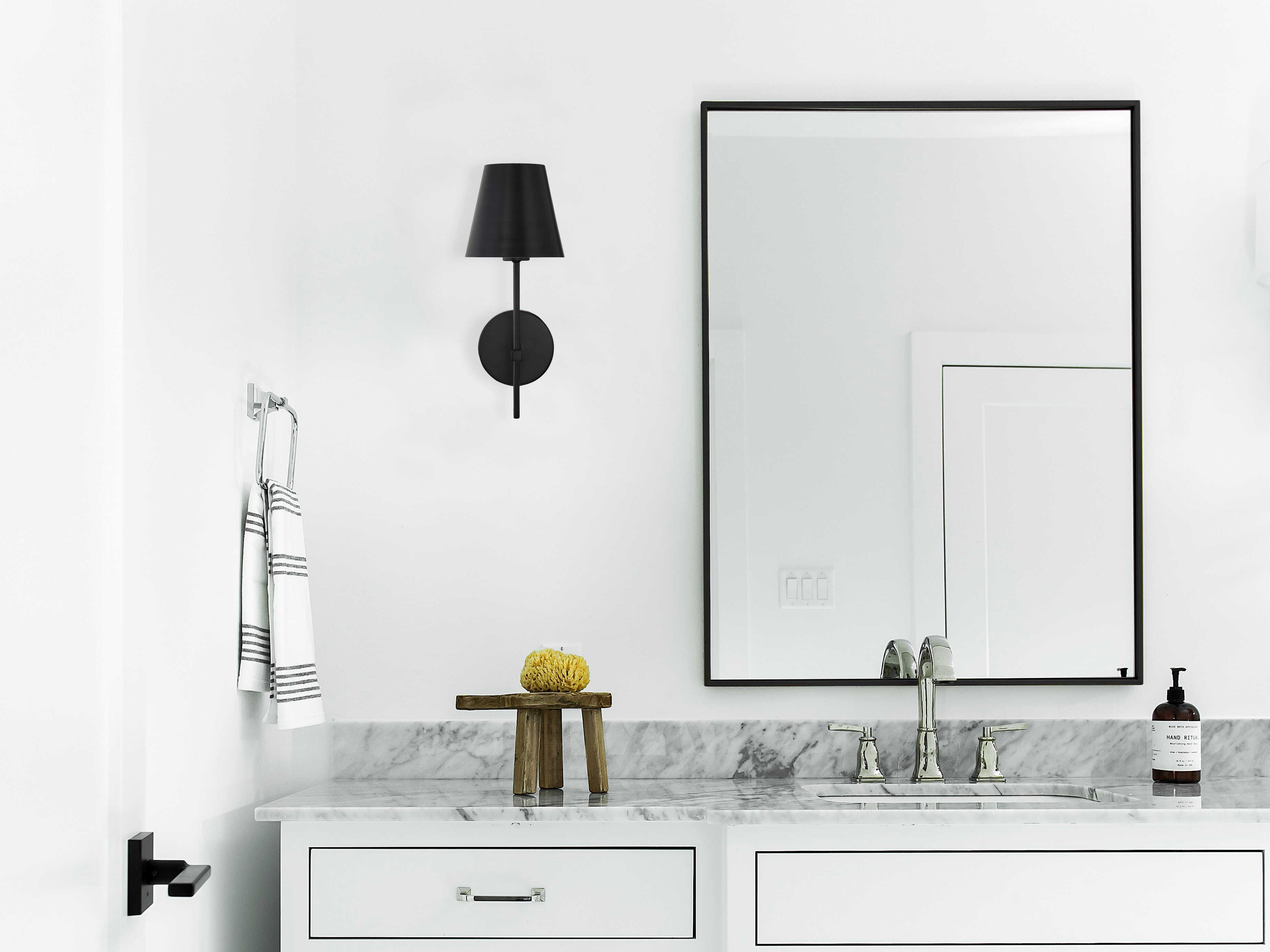 Crystorama Xavier 1-Light Matte Black Wall Sconce