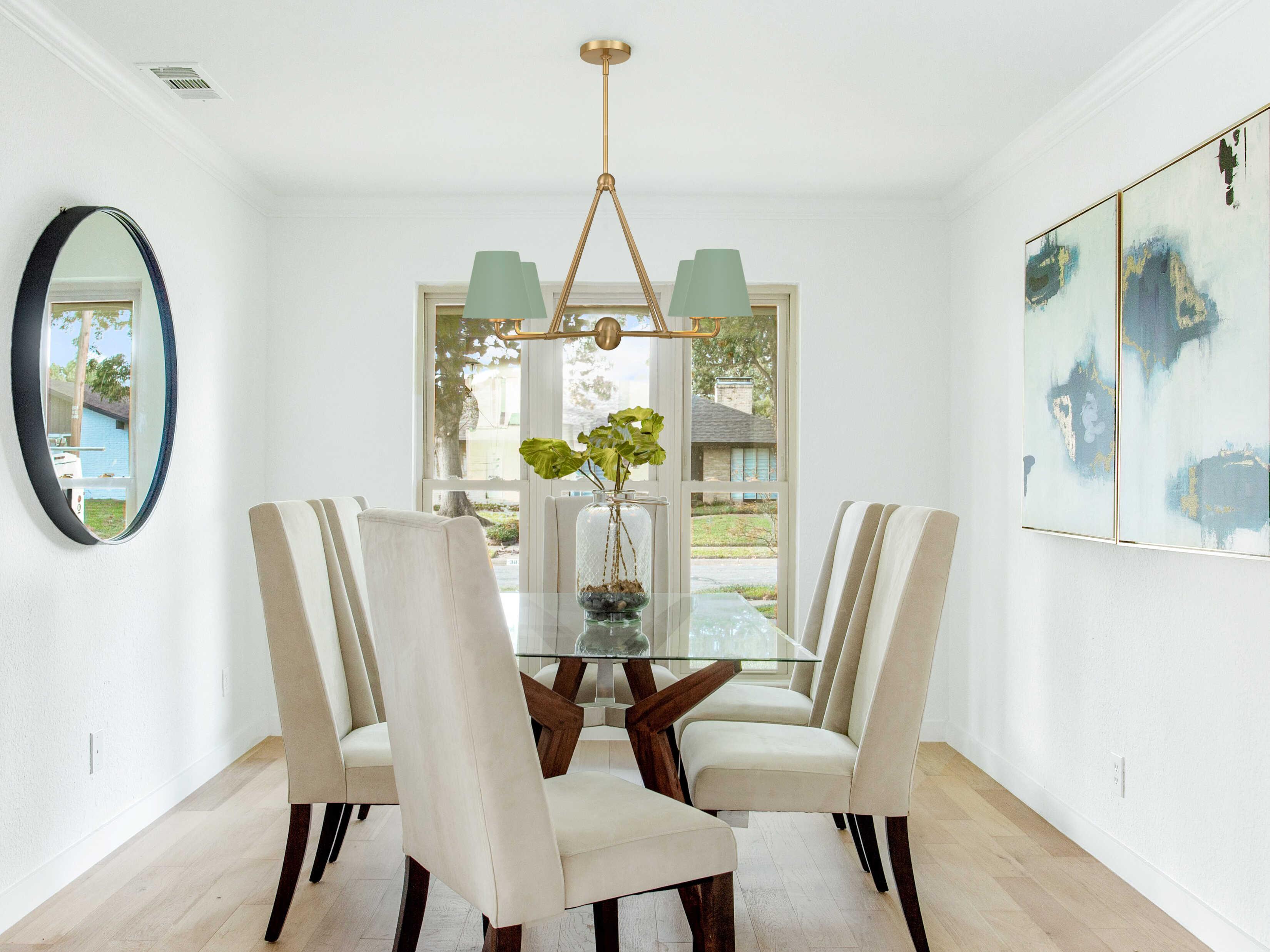 Crystorama Xavier 4-Light Vibrant Gold Green Chandelier