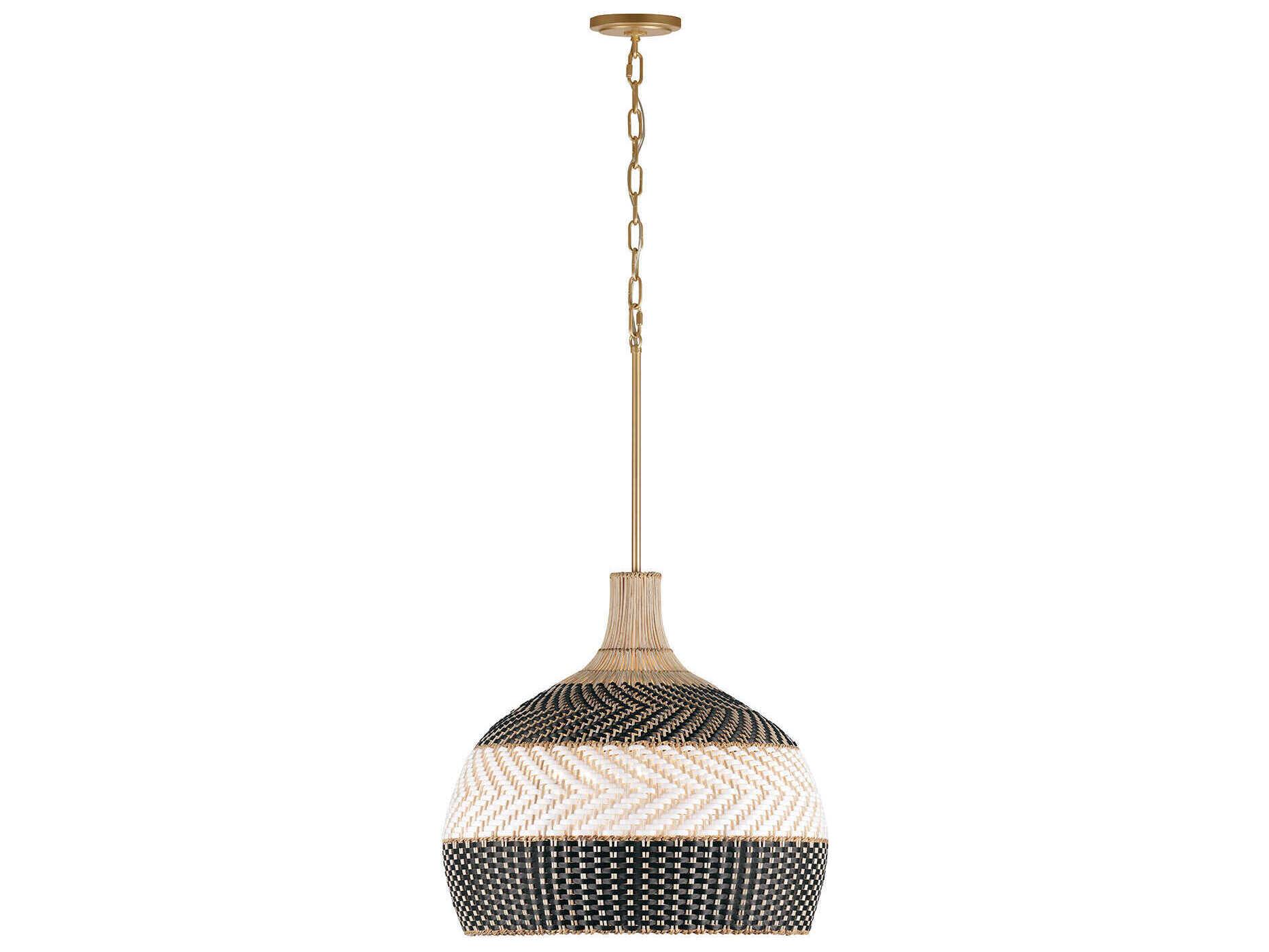 Crystorama Zanzibar 5-Light Soft Gold Black Pendant