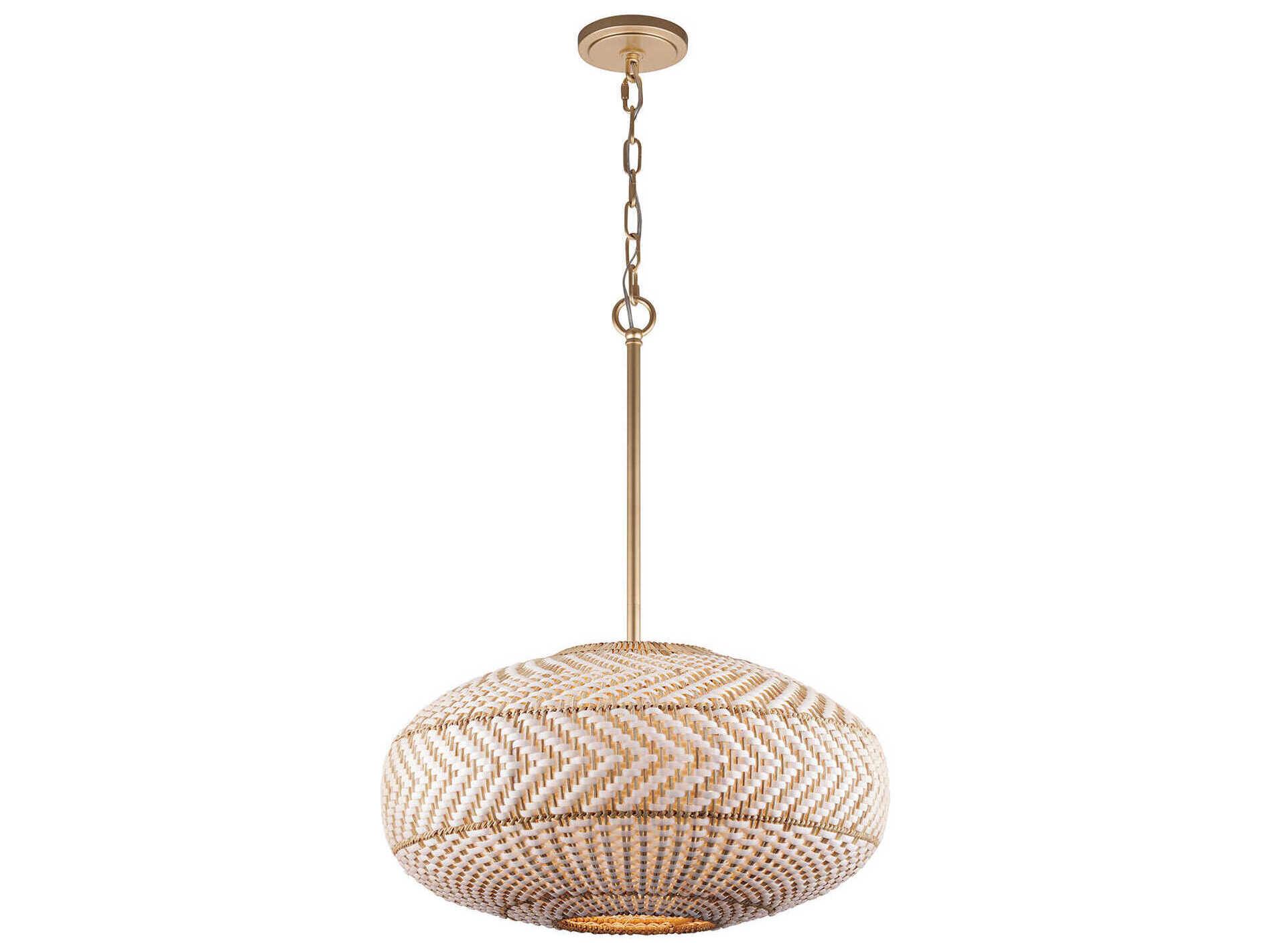 Crystorama Zanzibar 4-Light Soft Gold Round Pendant