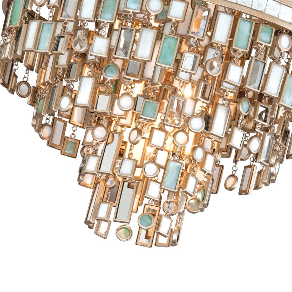 Corbett Lighting Dolcetti 3-Light Silver Tiered Flush Mount