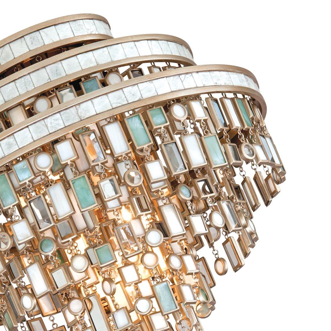 Corbett Lighting Dolcetti 3-Light Silver Tiered Flush Mount