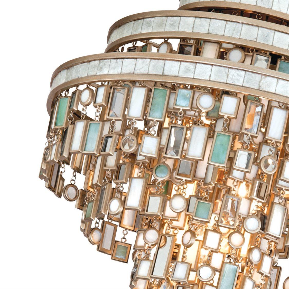 Corbett Lighting Dolcetti 3-Light Silver Tiered Flush Mount