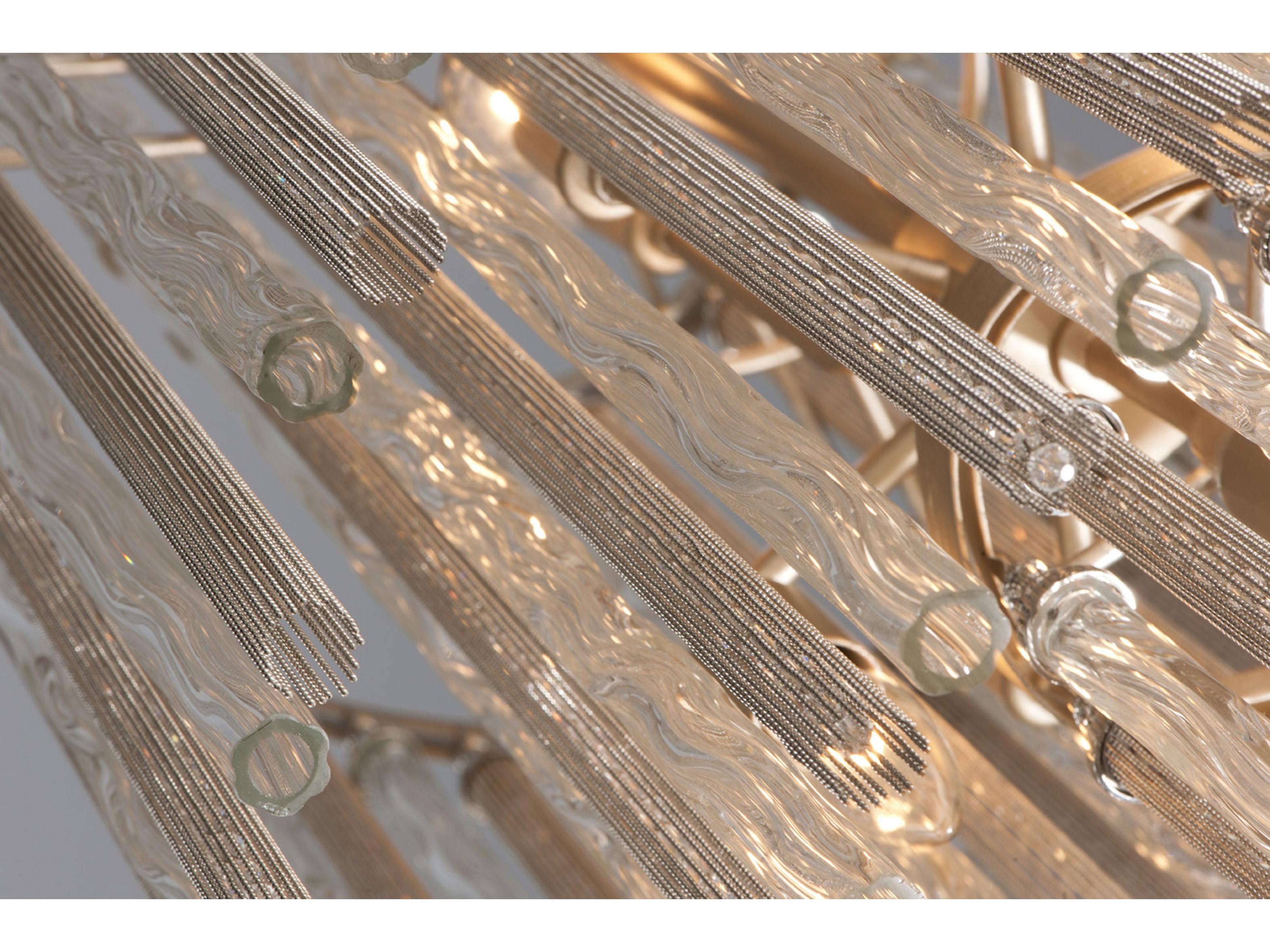 Corbett Lighting Chimera 2-Light Warm Silver Leaf Glass Wall Sconce