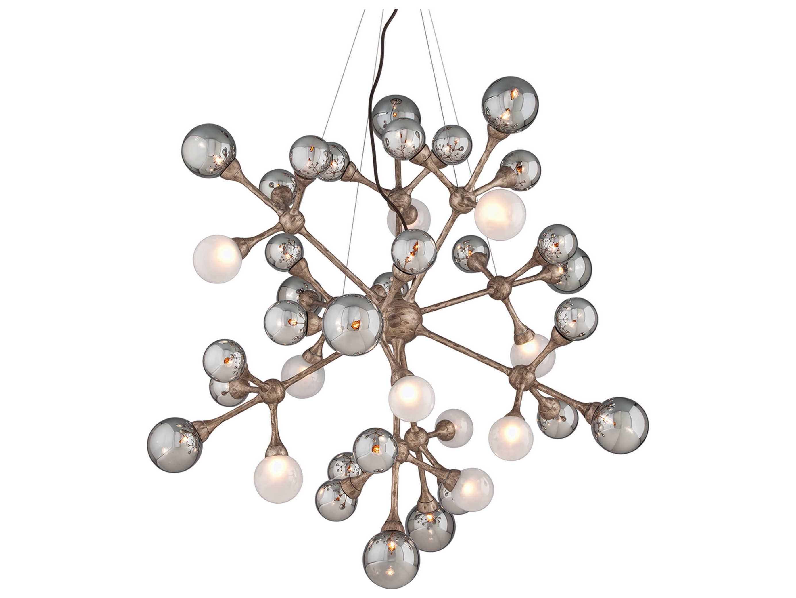 Corbett Lighting Element 40-Light Vienna Bronze Glass Globe Sputnik Chandelier