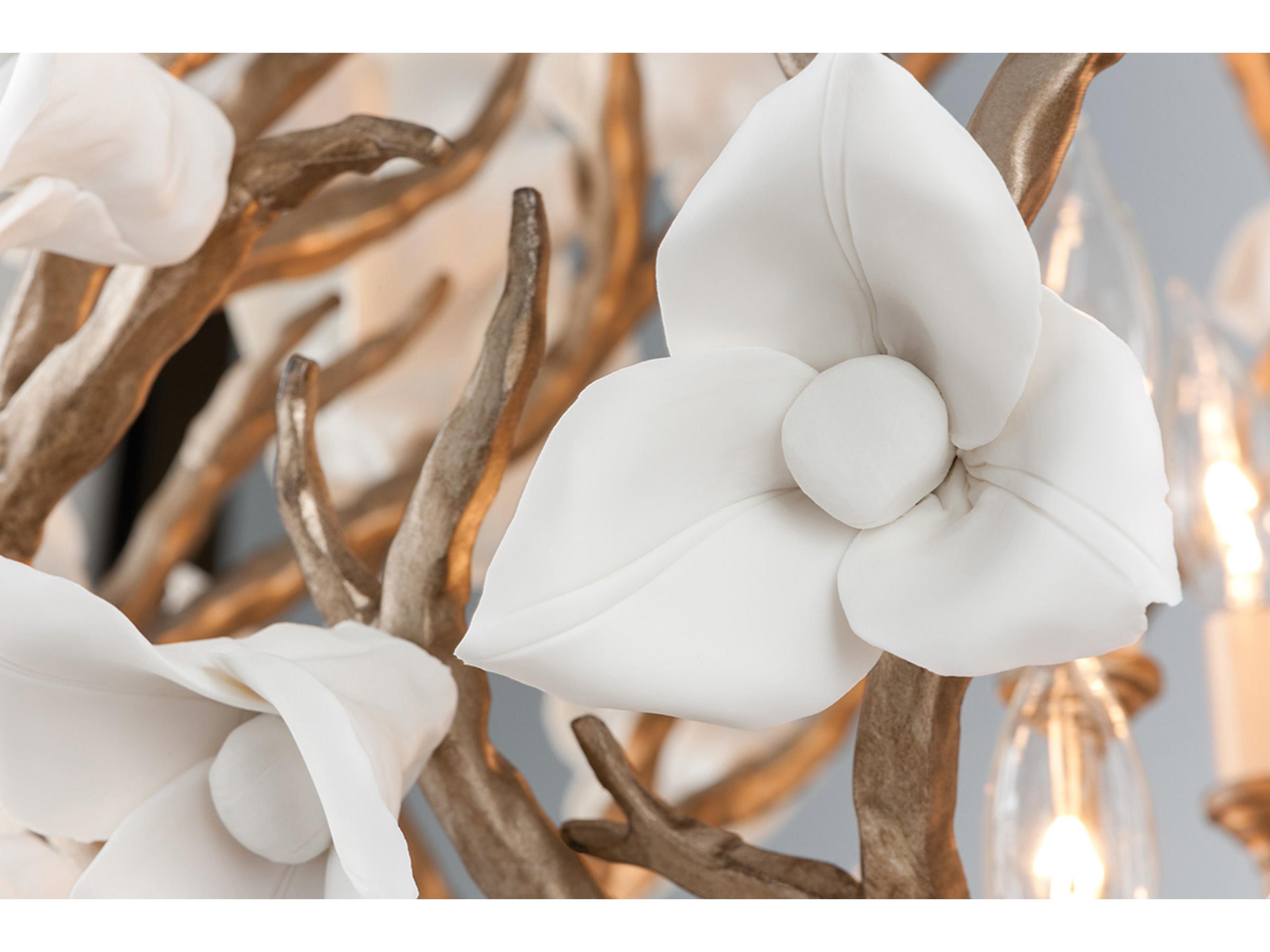 Corbett Lighting Lily 1-Light Enchanted Silver Leaf Wall Sconce