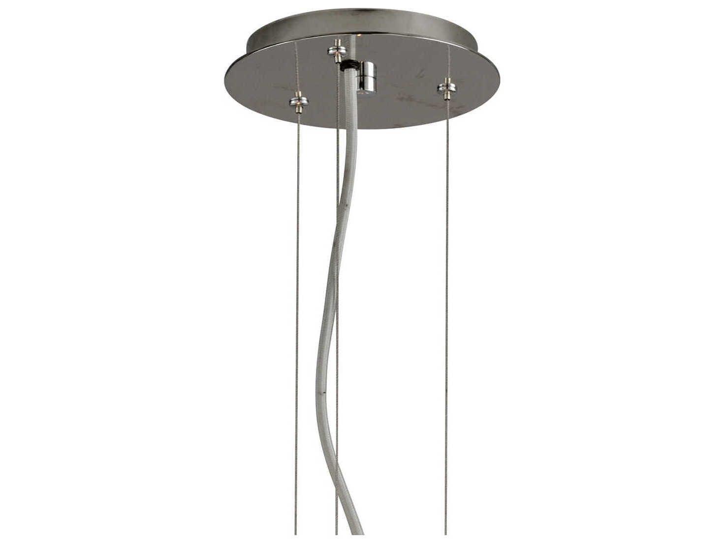 Corbett Lighting Calligraphy 2-Light Silver Leaf Polished Stainless Steel LED Geometric Pendant