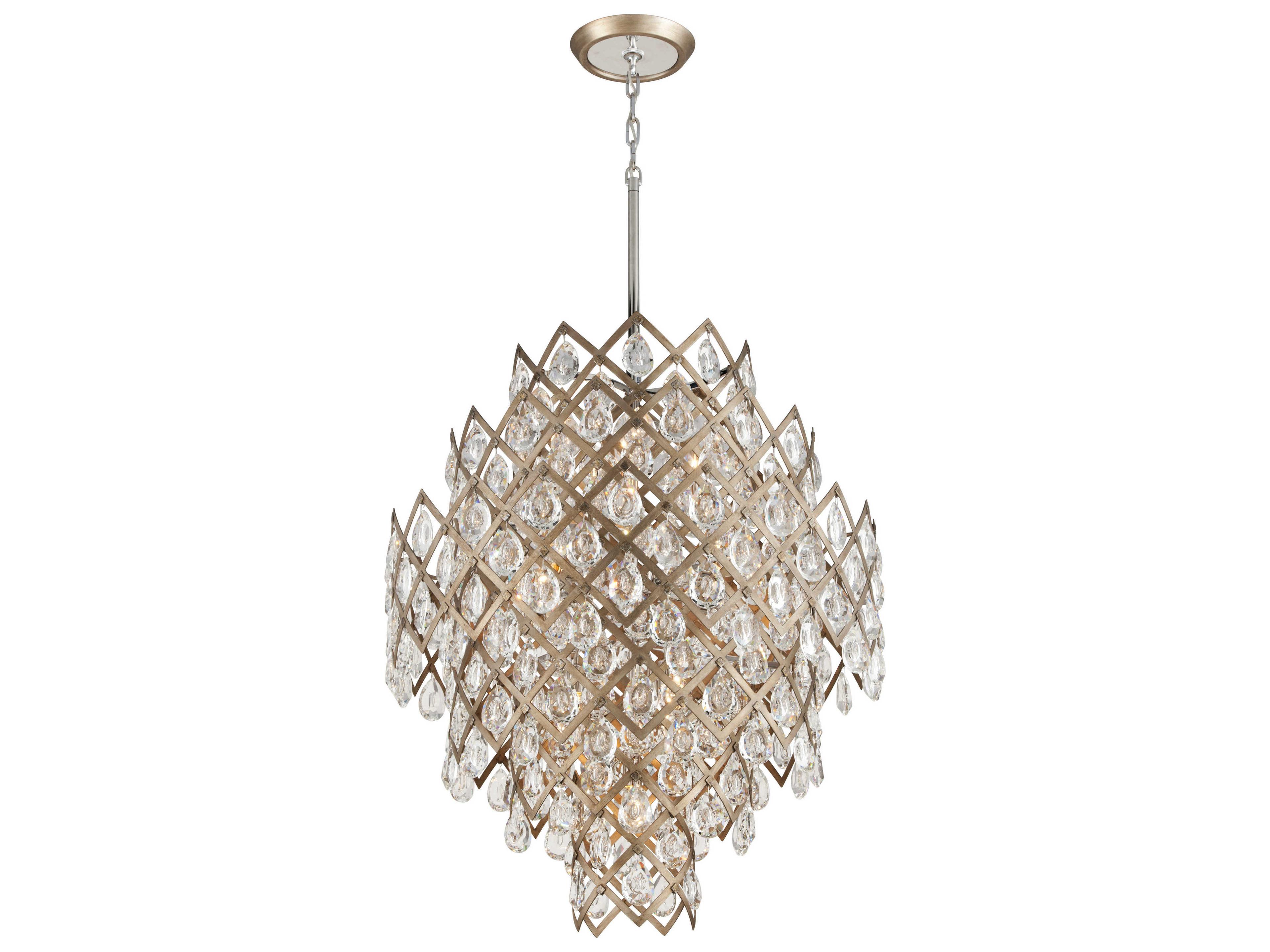 Corbett Lighting Tiara 11-Light Vienna Bronze Crystal Tiered Pendant