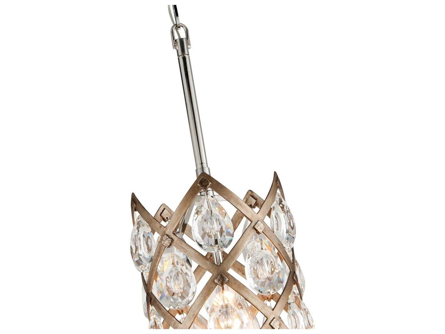 Corbett Lighting Tiara Bronze Crystal Cylinder Mini Pendant