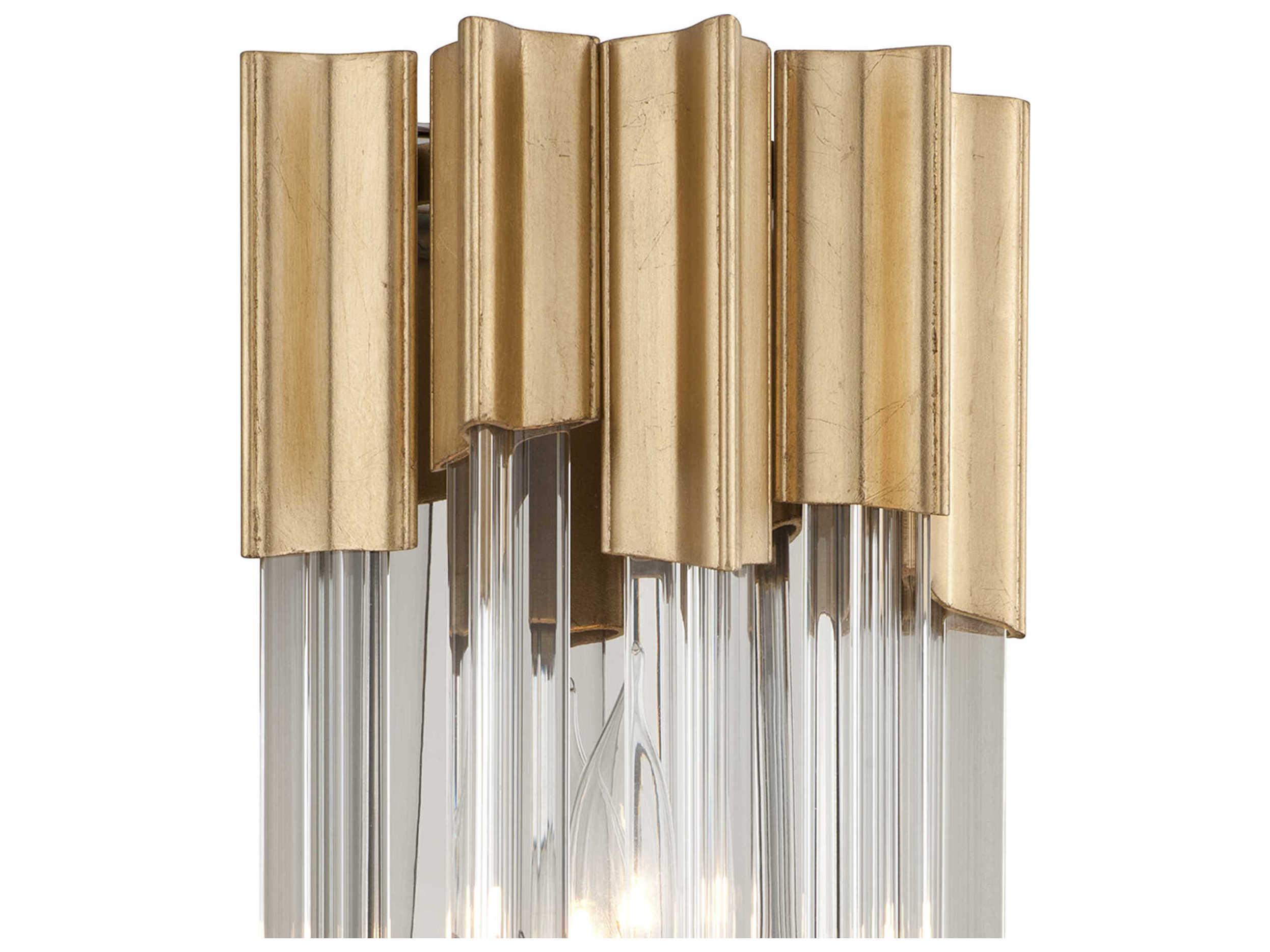 Corbett Lighting Charisma 1-Light Gold Leaf Crystal Wall Sconce