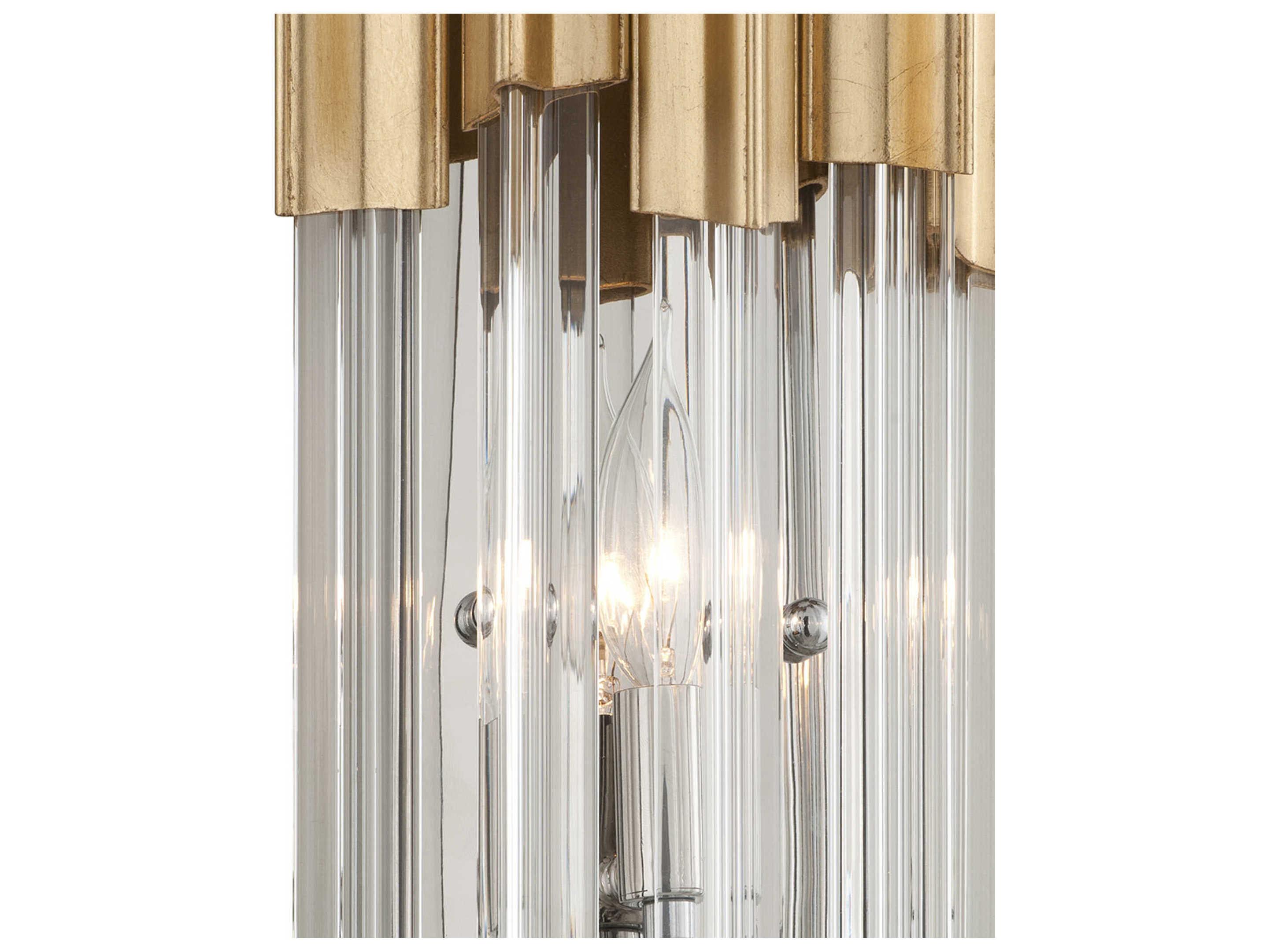 Corbett Lighting Charisma 1-Light Gold Leaf Crystal Wall Sconce