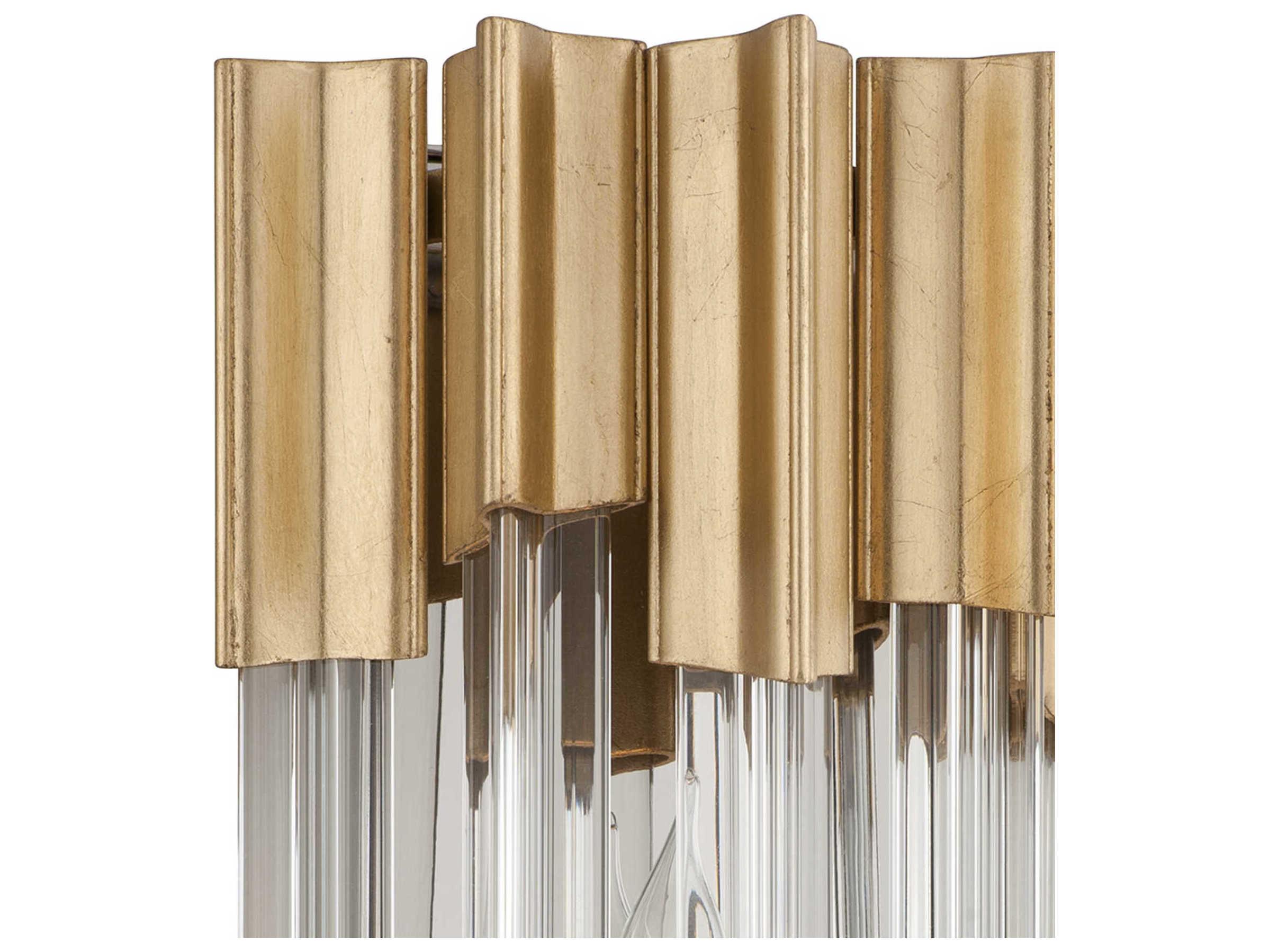 Corbett Lighting Charisma 1-Light Gold Leaf Crystal Wall Sconce