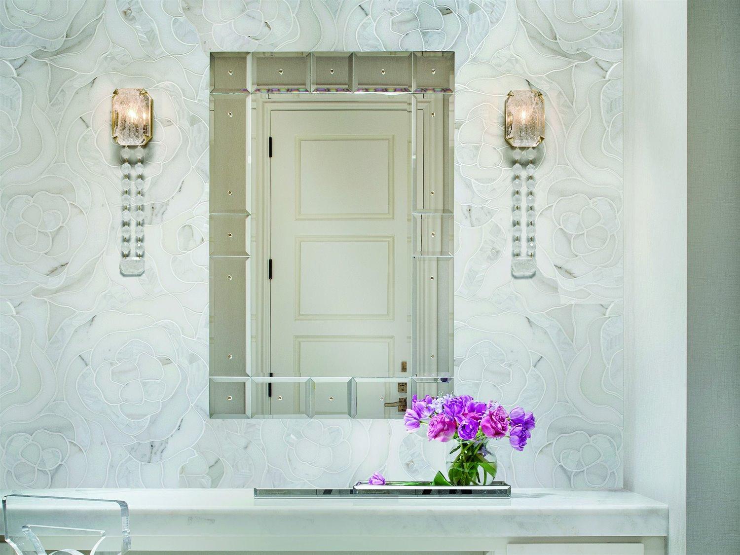 Corbett Lighting Alibi 1-Light Gold Leaf Glass Wall Sconce