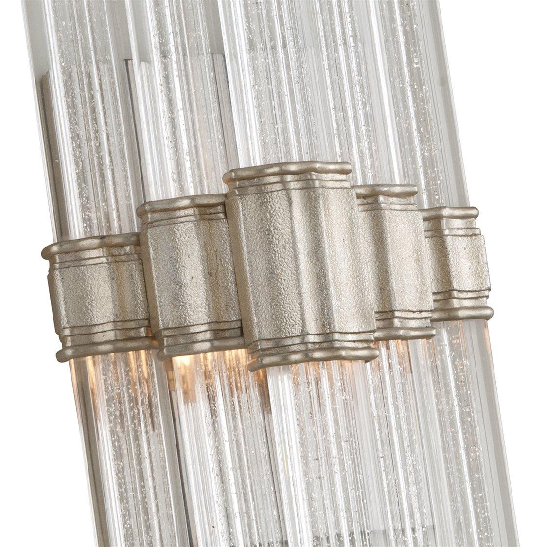 Corbett Lighting Voila 1-Light Modern Silver Leaf Glass LED Wall Sconce