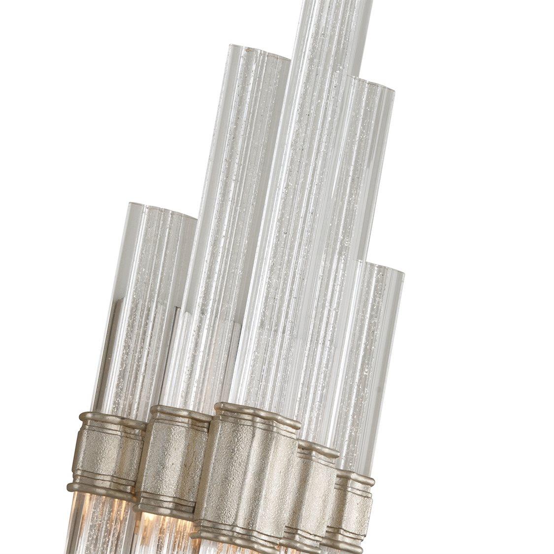 Corbett Lighting Voila 1-Light Modern Silver Leaf Glass LED Wall Sconce