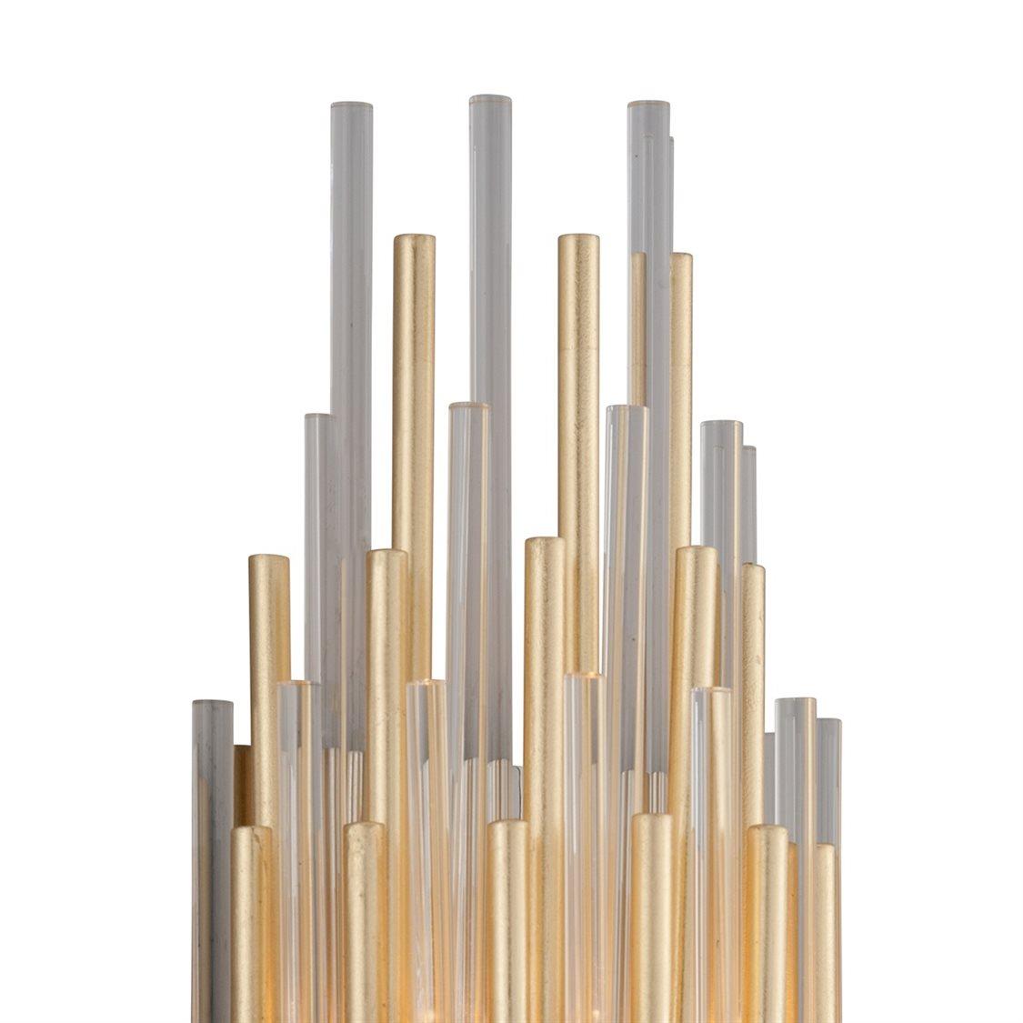 Corbett Lighting Theory 1-Light Gold Leaf Polished Stainless Steel Glass LED Wall Sconce