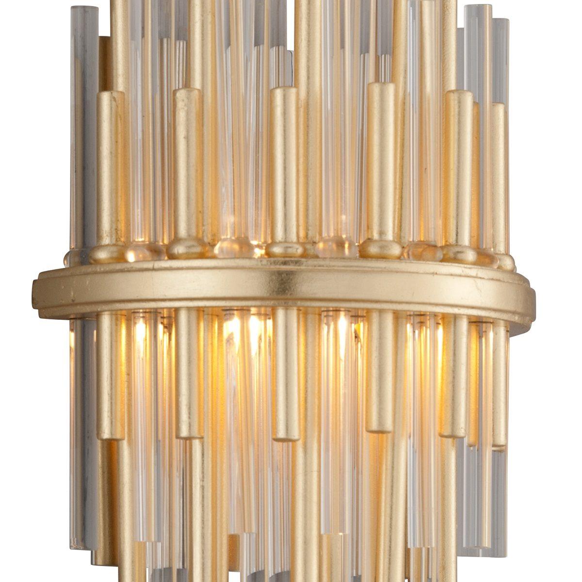 Corbett Lighting Theory 1-Light Gold Leaf Polished Stainless Steel Glass LED Wall Sconce