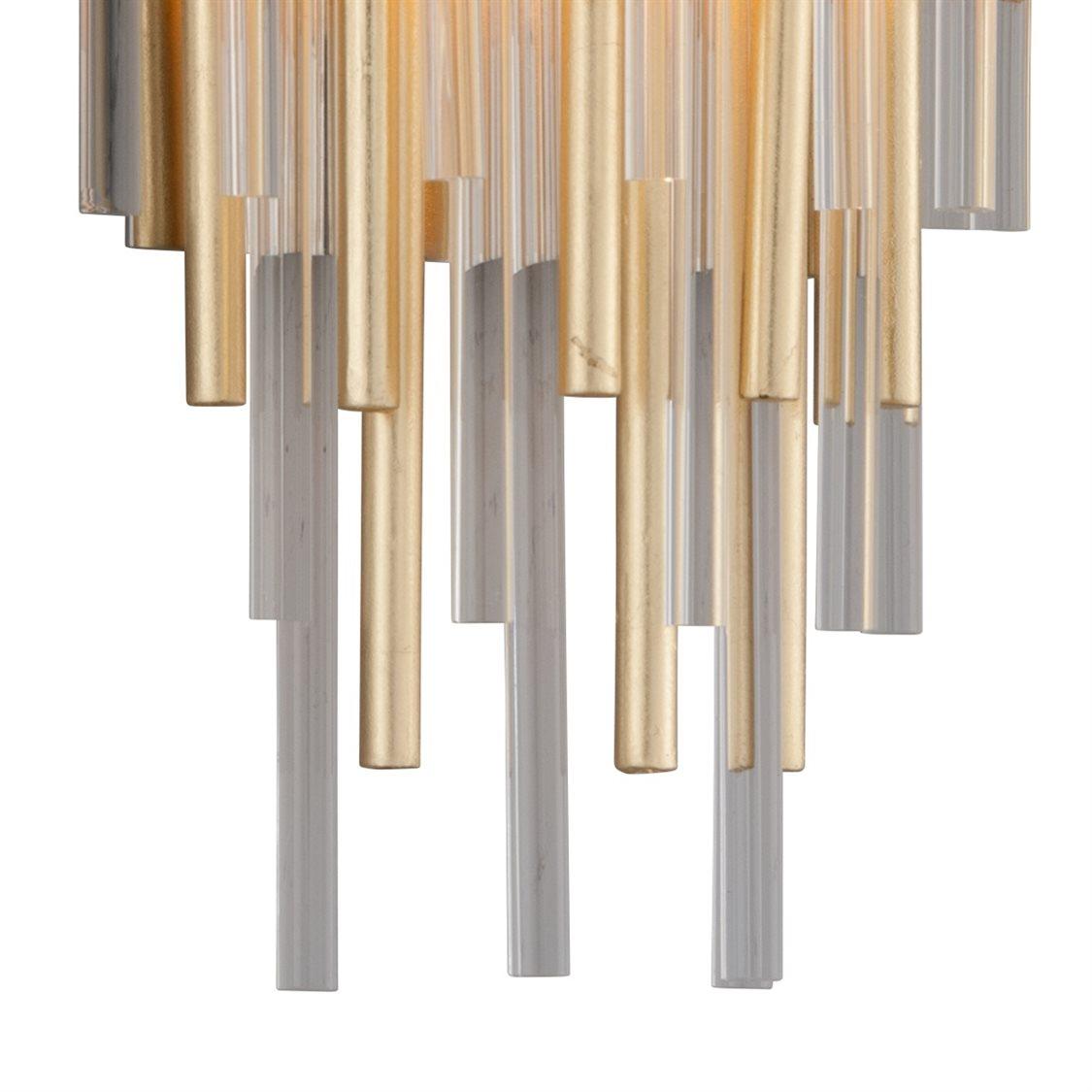 Corbett Lighting Theory 1-Light Gold Leaf Polished Stainless Steel Glass LED Wall Sconce
